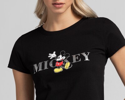 Foto 3 | Playera Disney Mickey Mouse Manga Corta para Mujer
