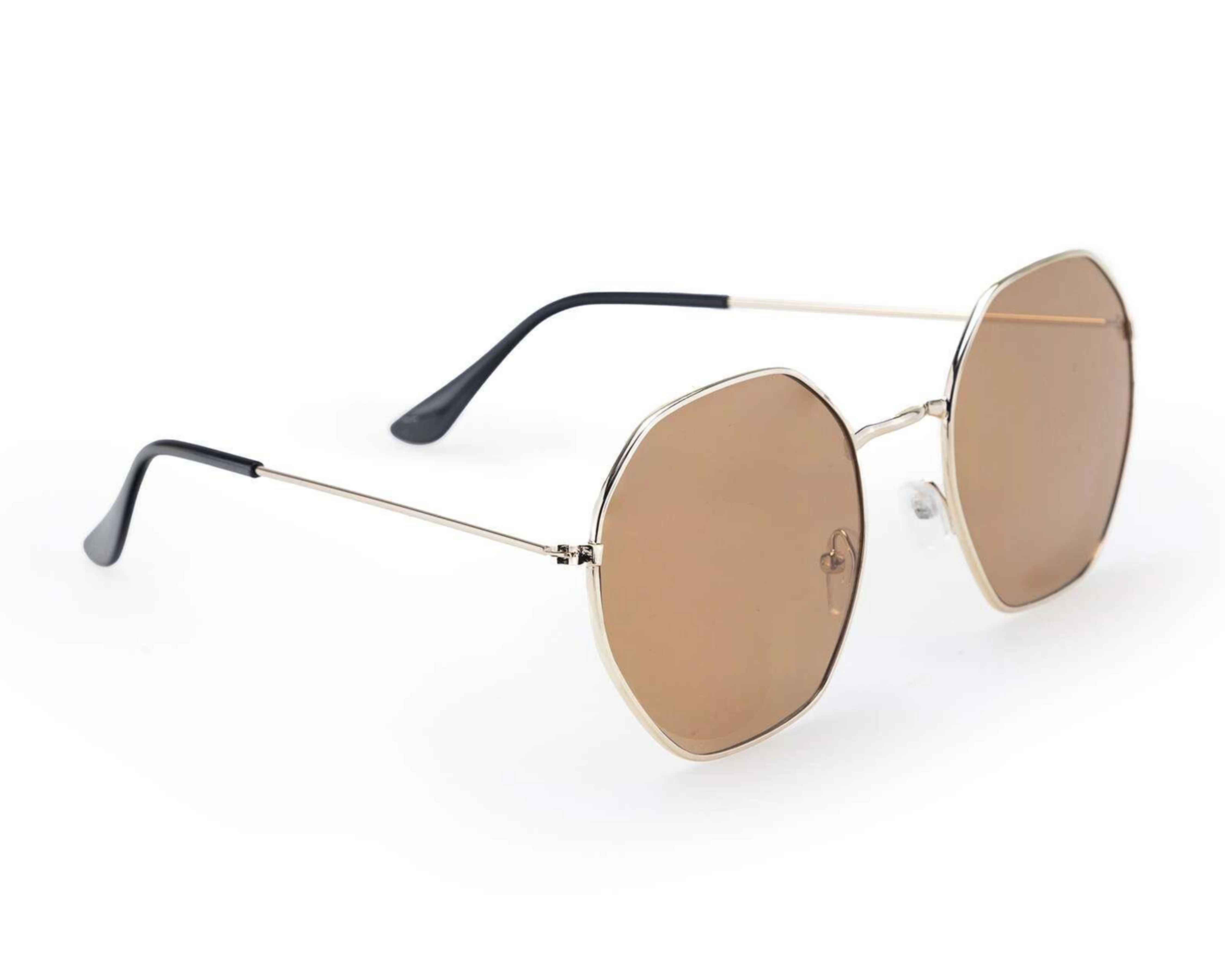Lentes de Sol Thinner Hexagonales Cafés