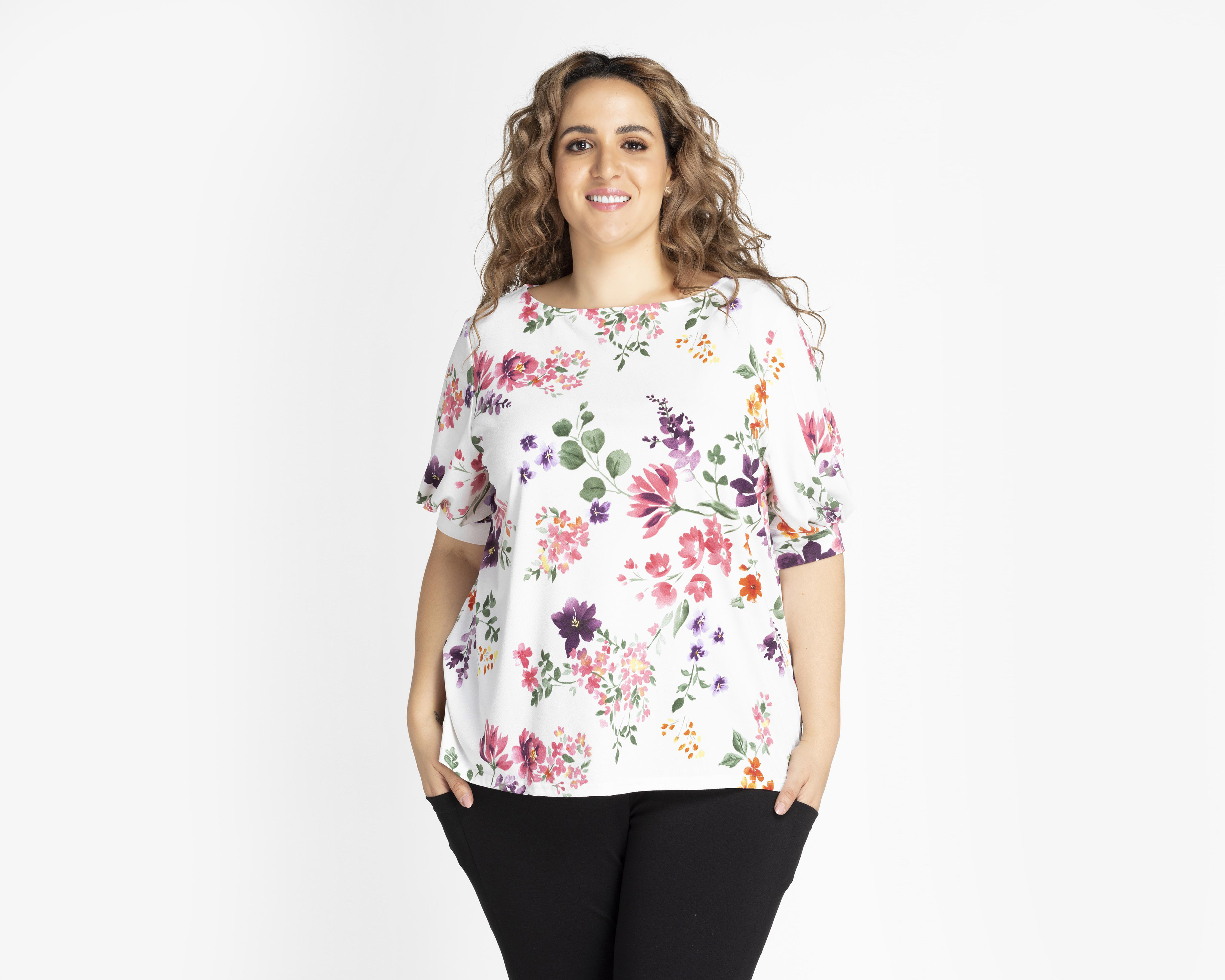 Blusa Sahara Manga Corta con Flores | Coppel