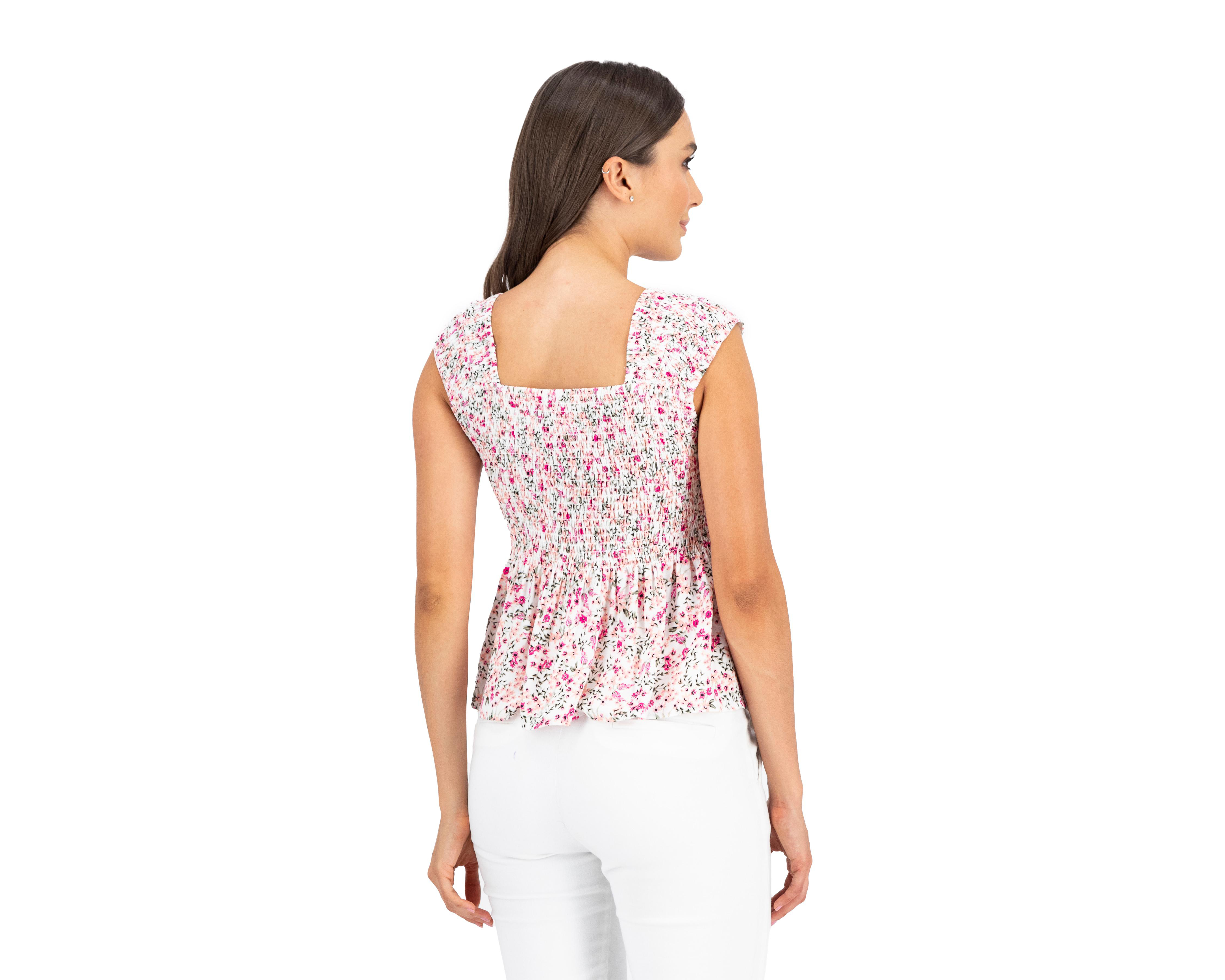 Foto 4 pulgar | Blusa Sahara Manga Corta Estampado Floral