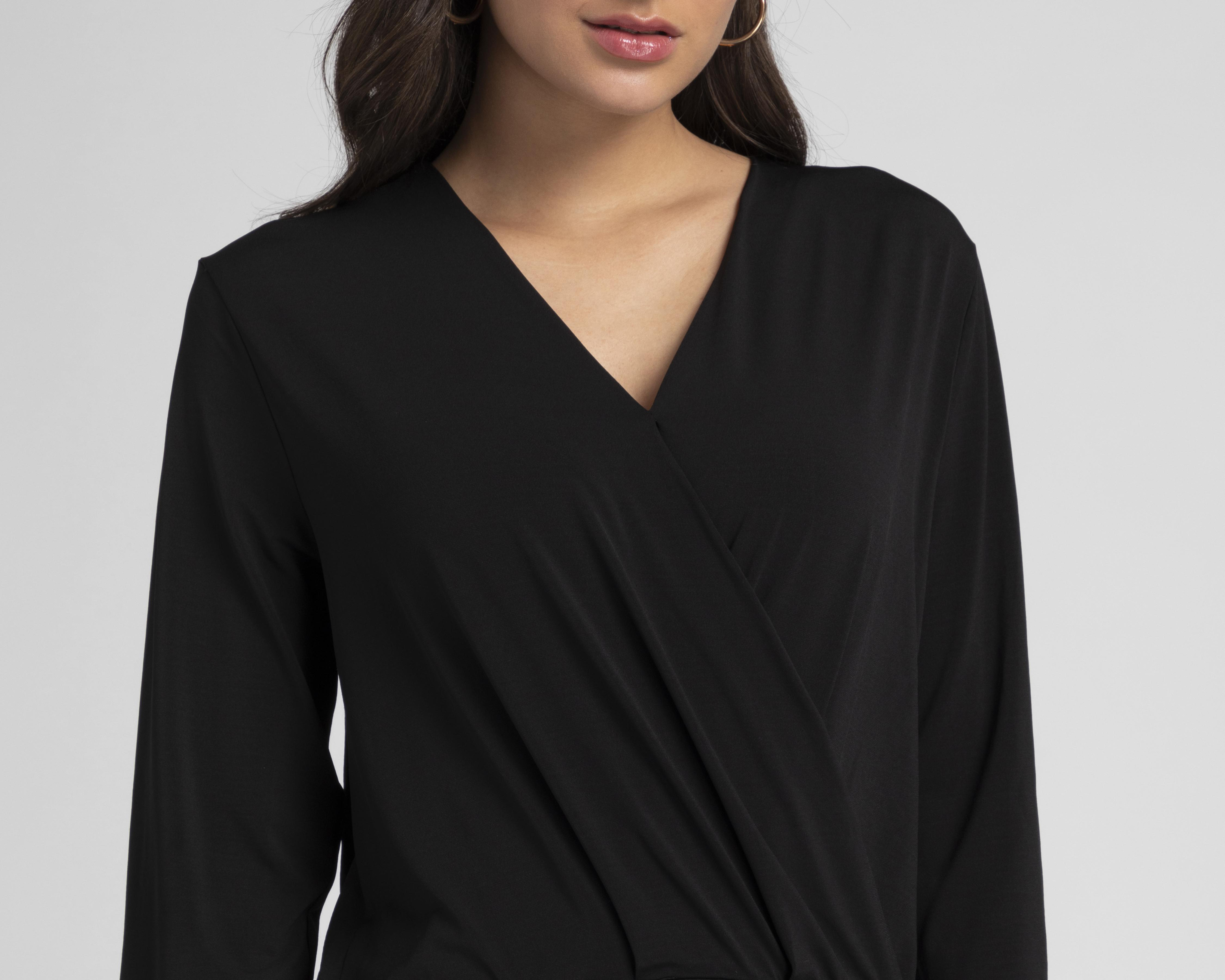 Foto 4 | Blusa Jennifer Lopez Manga Larga Escote Cruzado