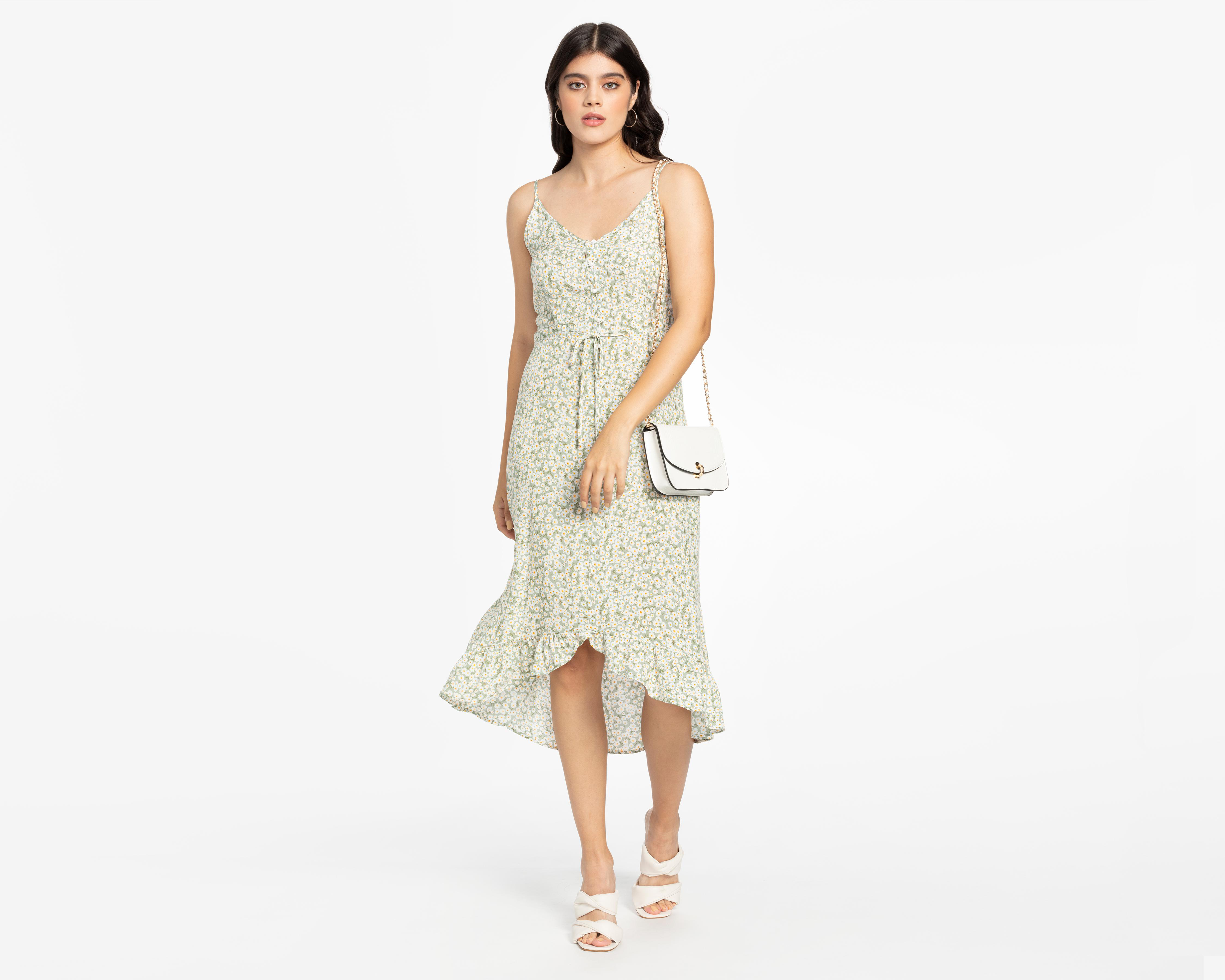 Foto 2 pulgar | Vestido 18 Forever Casual con Tirantes Estampado Floral