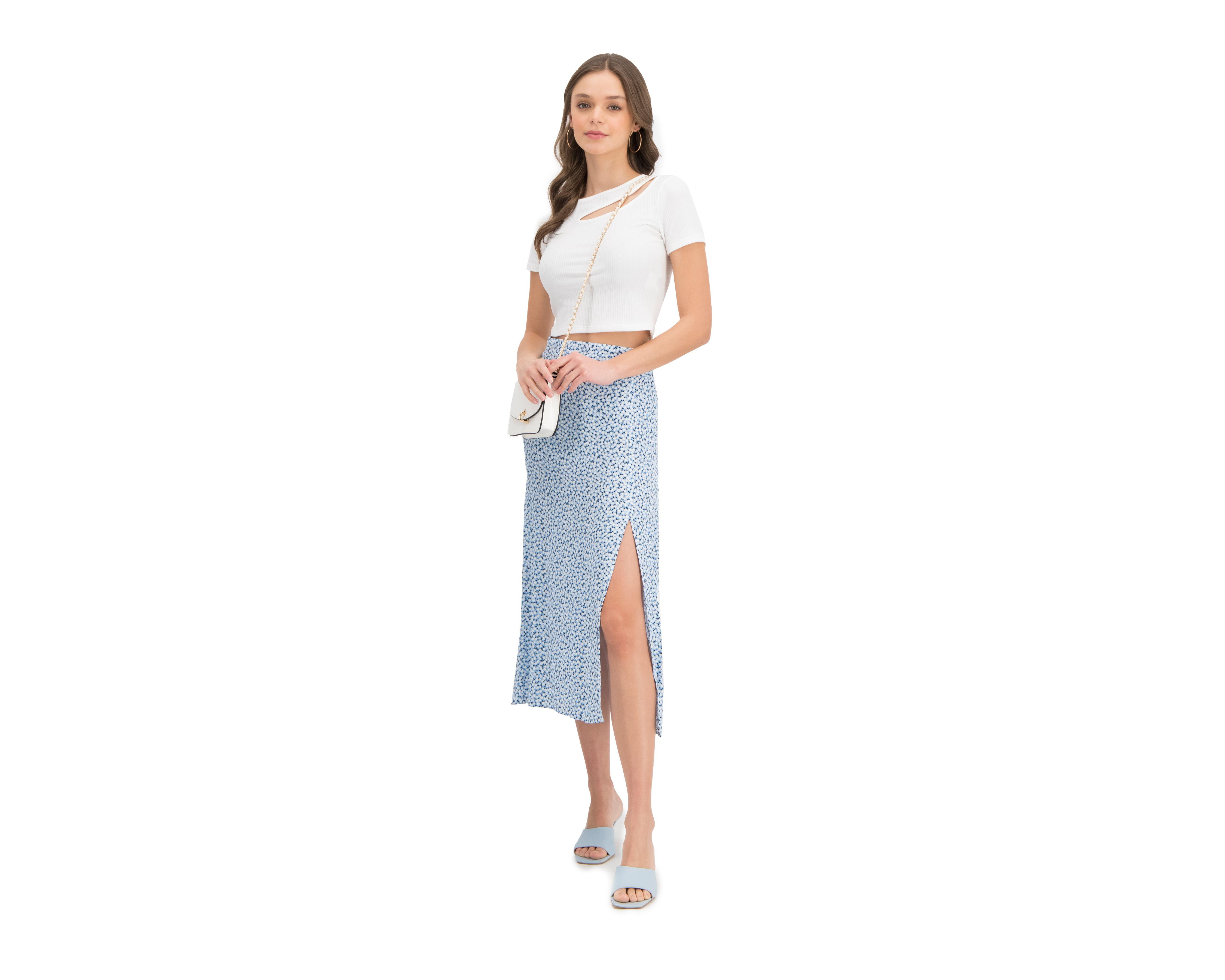 Foto 4 | Falda Midi 18 Forever con Abertura