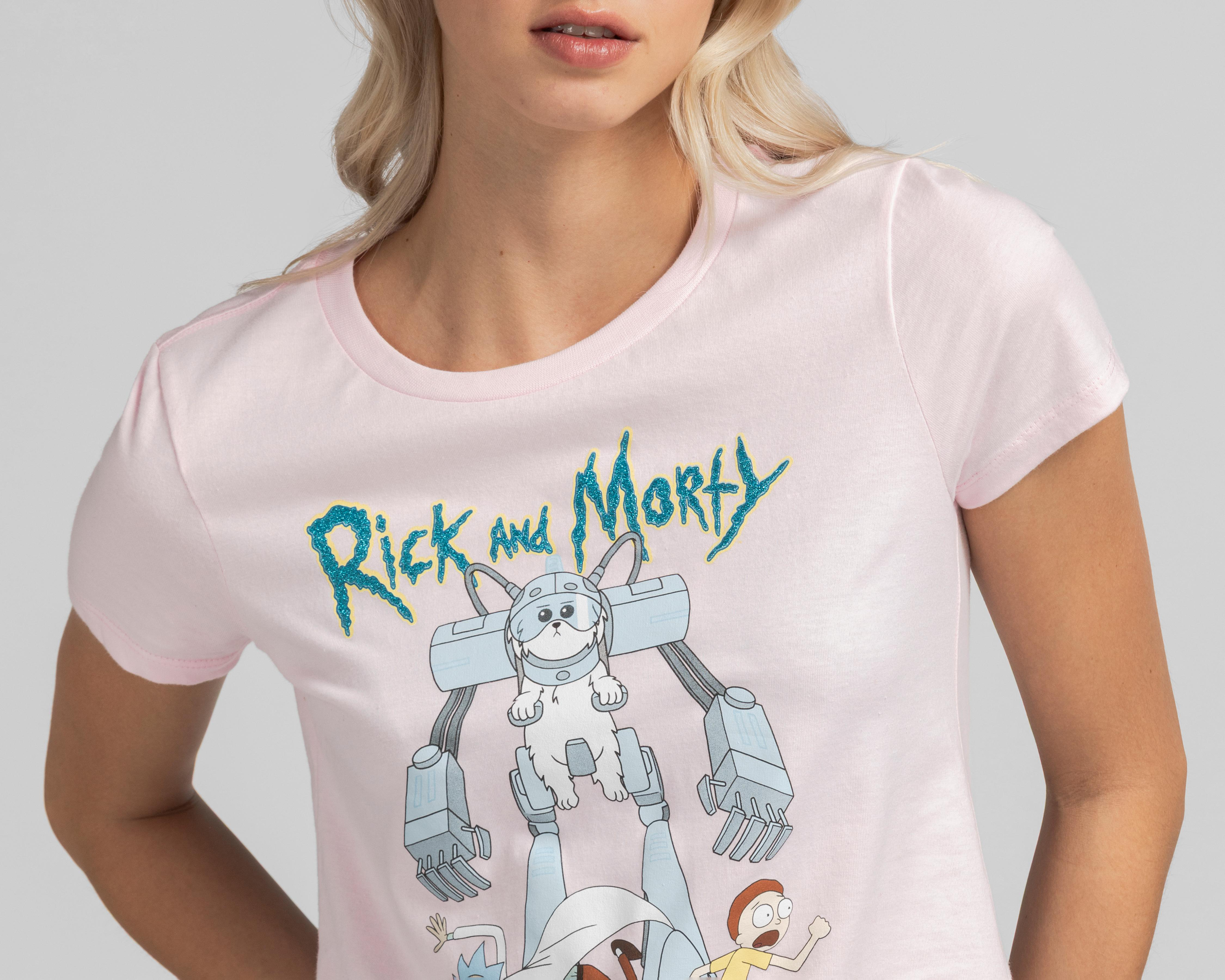 Foto 4 pulgar | Playera Rick & Morty Manga Corta para Mujer