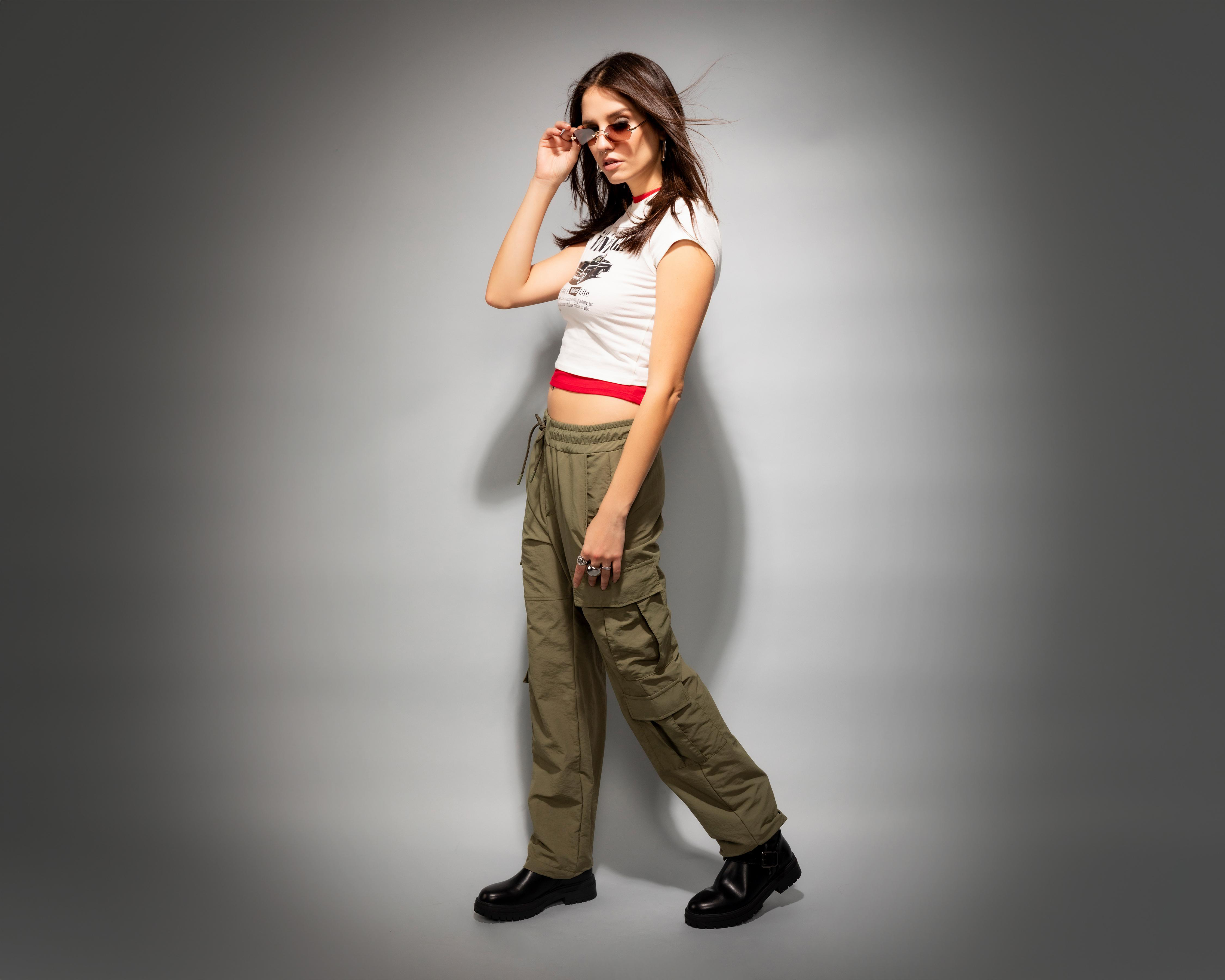 Pantalón Cargo Strona Verde para Mujer