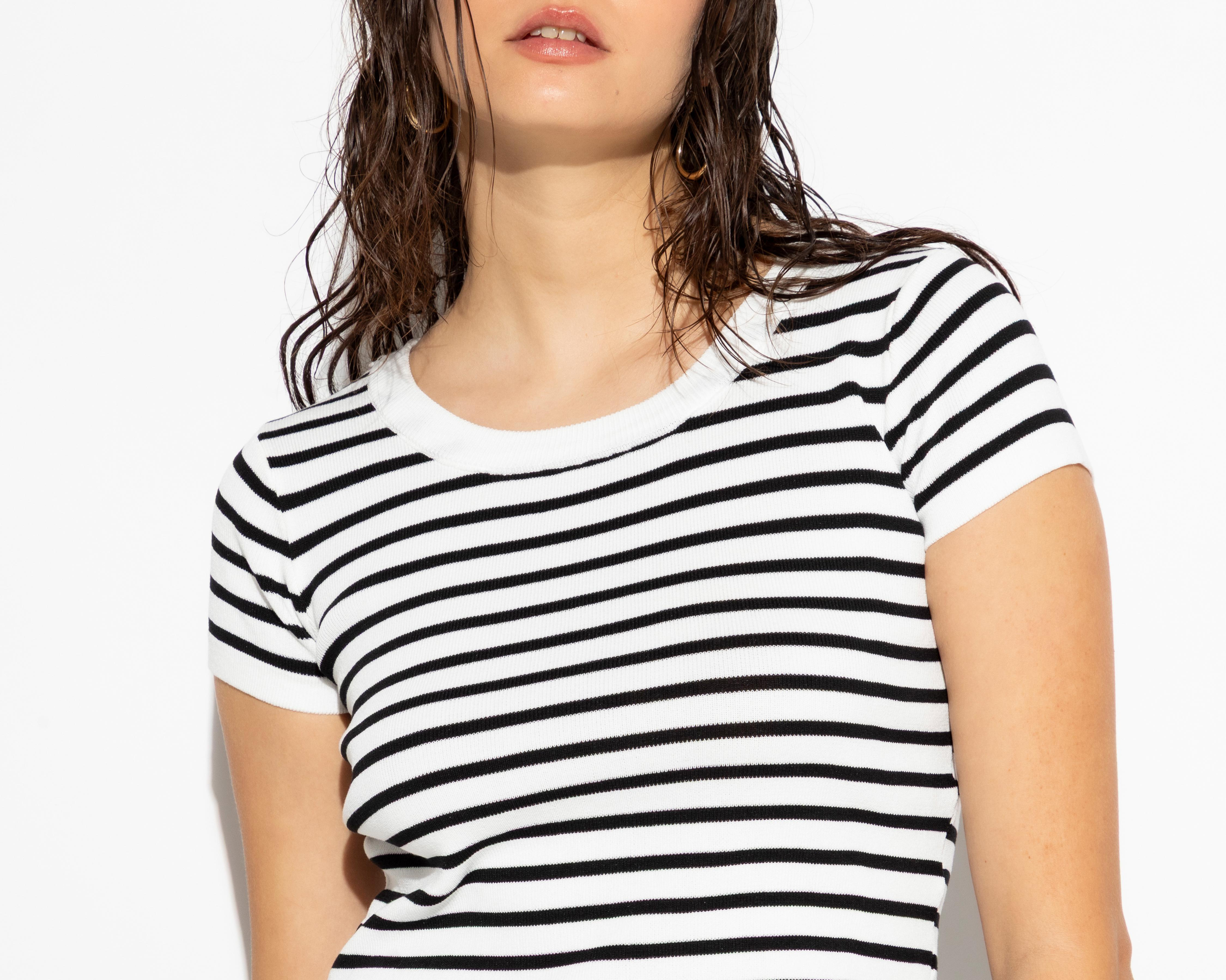 Foto 5 pulgar | Crop Top a Rayas Strona para Mujer