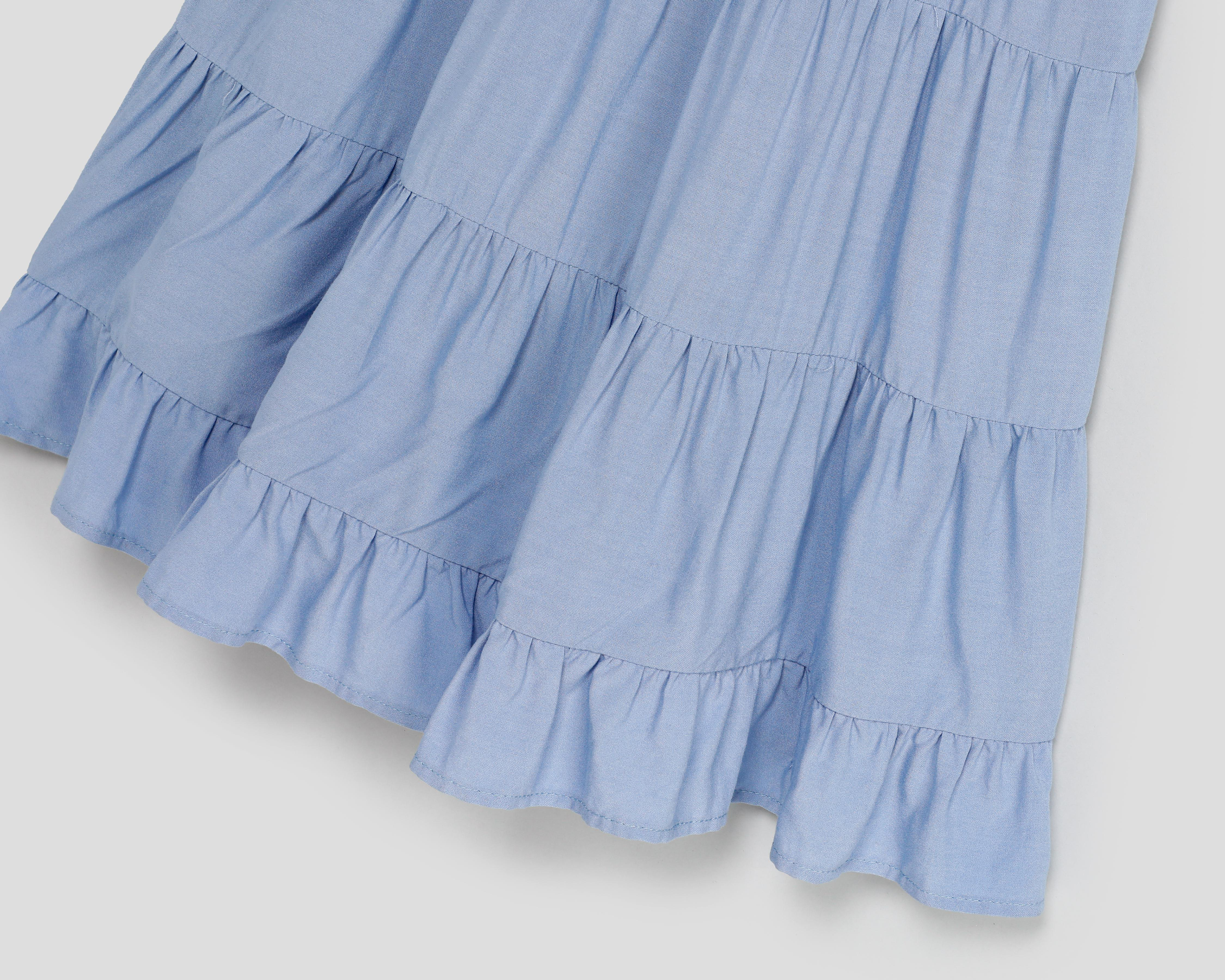 Foto 5 pulgar | Vestido Casual Refill Azul sin Manga para Mujer