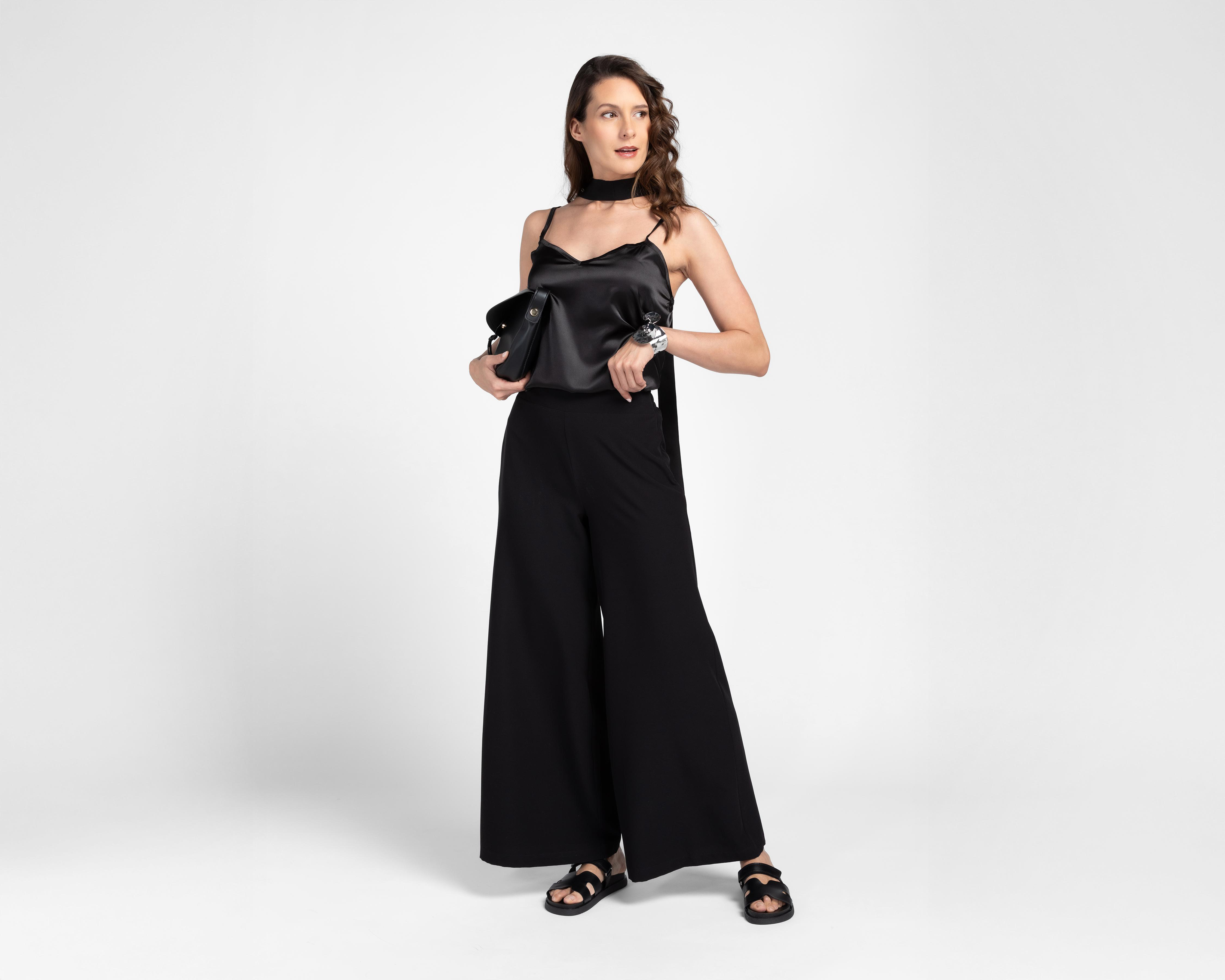 Foto 2 | Pantalón Ancho Sahara con Cintura Elástico para Mujer