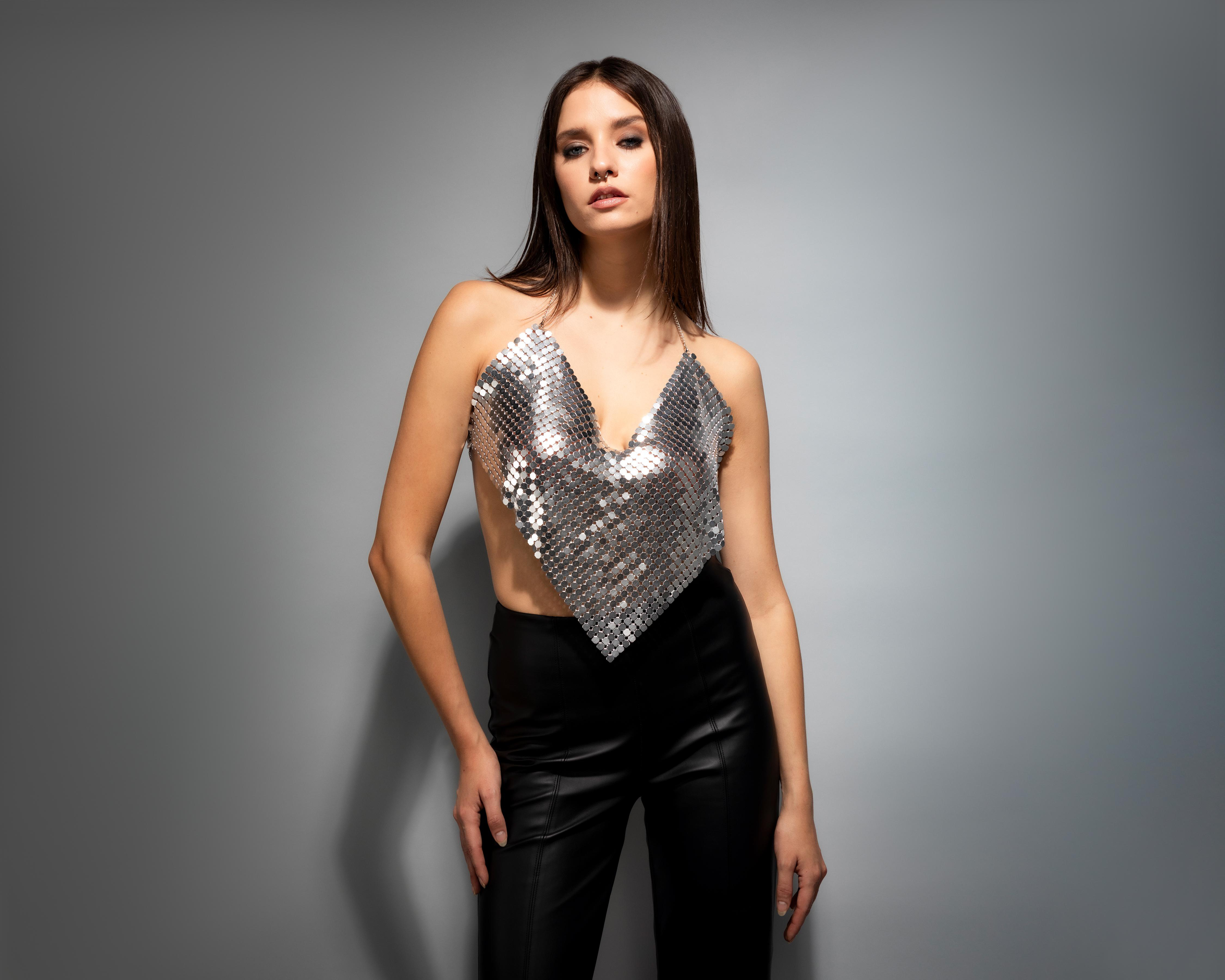 Foto 2 | Crop Top Metálico Strona Juvenil