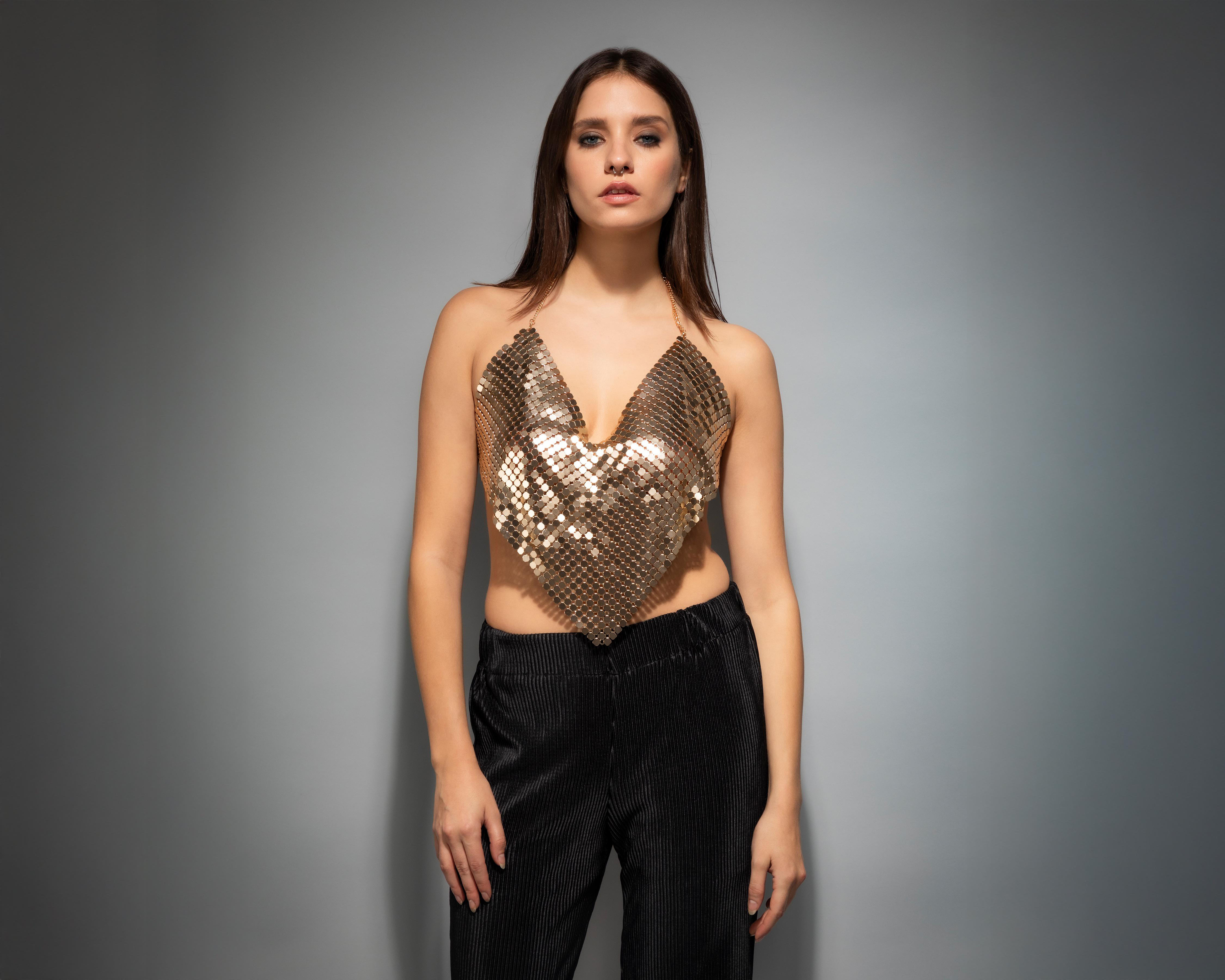 Foto 2 | Crop Top Metálico Strona Juvenil