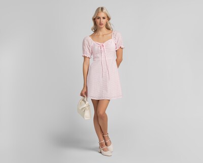 Foto 2 | Vestido Casual 18 Forever Rosa Manga Corta para Mujer