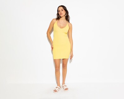 Foto 2 | Vestido Casual Strona Amarillo con Tirantes Juvenil