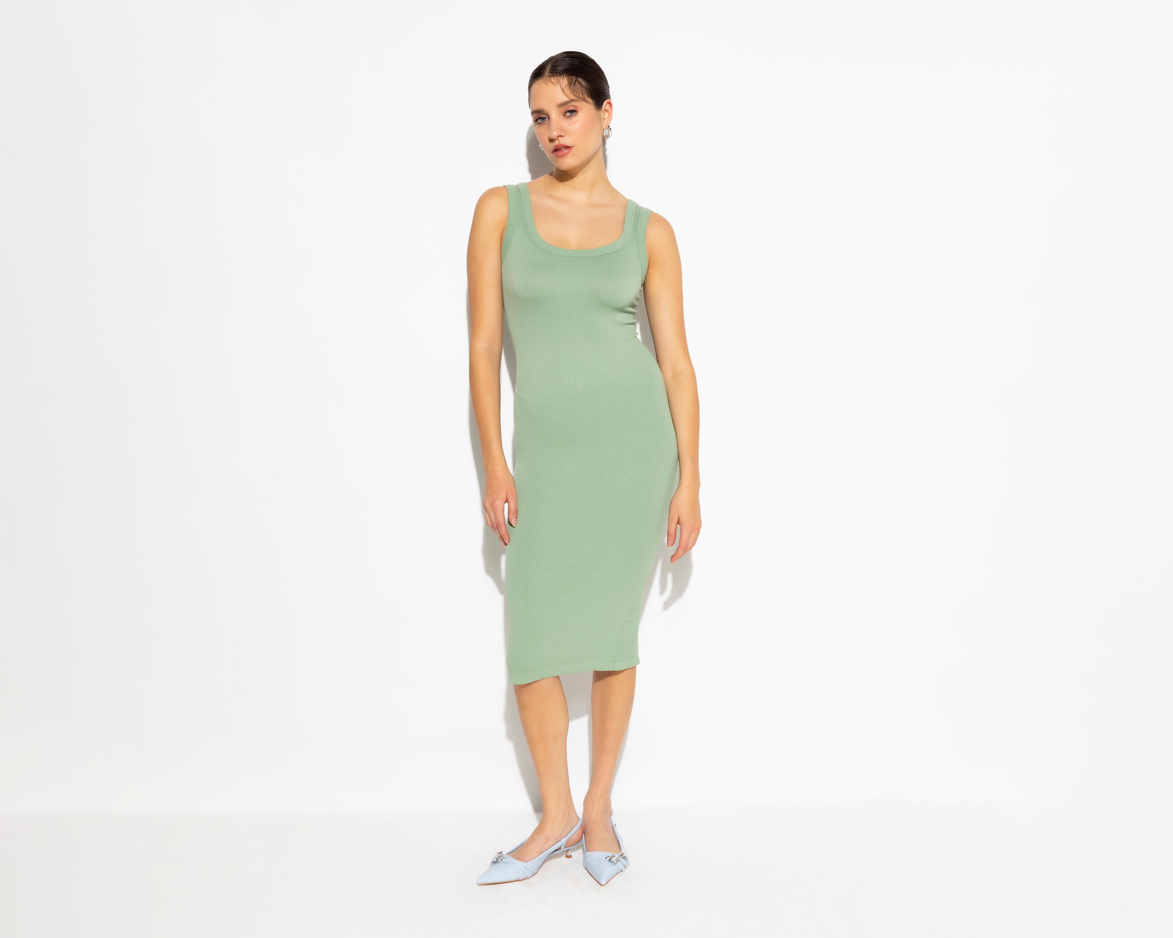 Foto 2 | Vestido Casual Strona Verde sin Mangas Juvenil