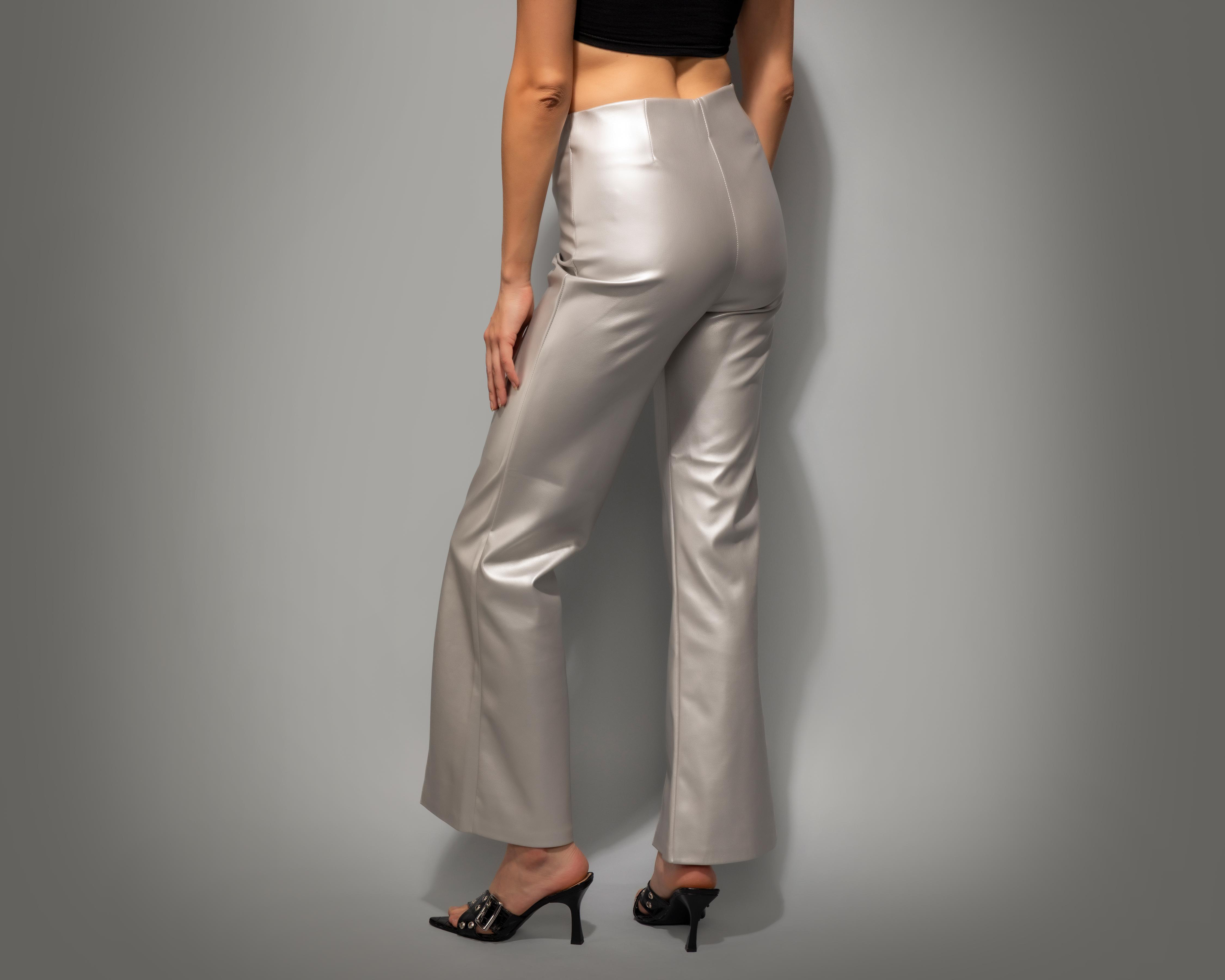 Foto 3 | Pantalón Ancho Strona Plateado Juvenil