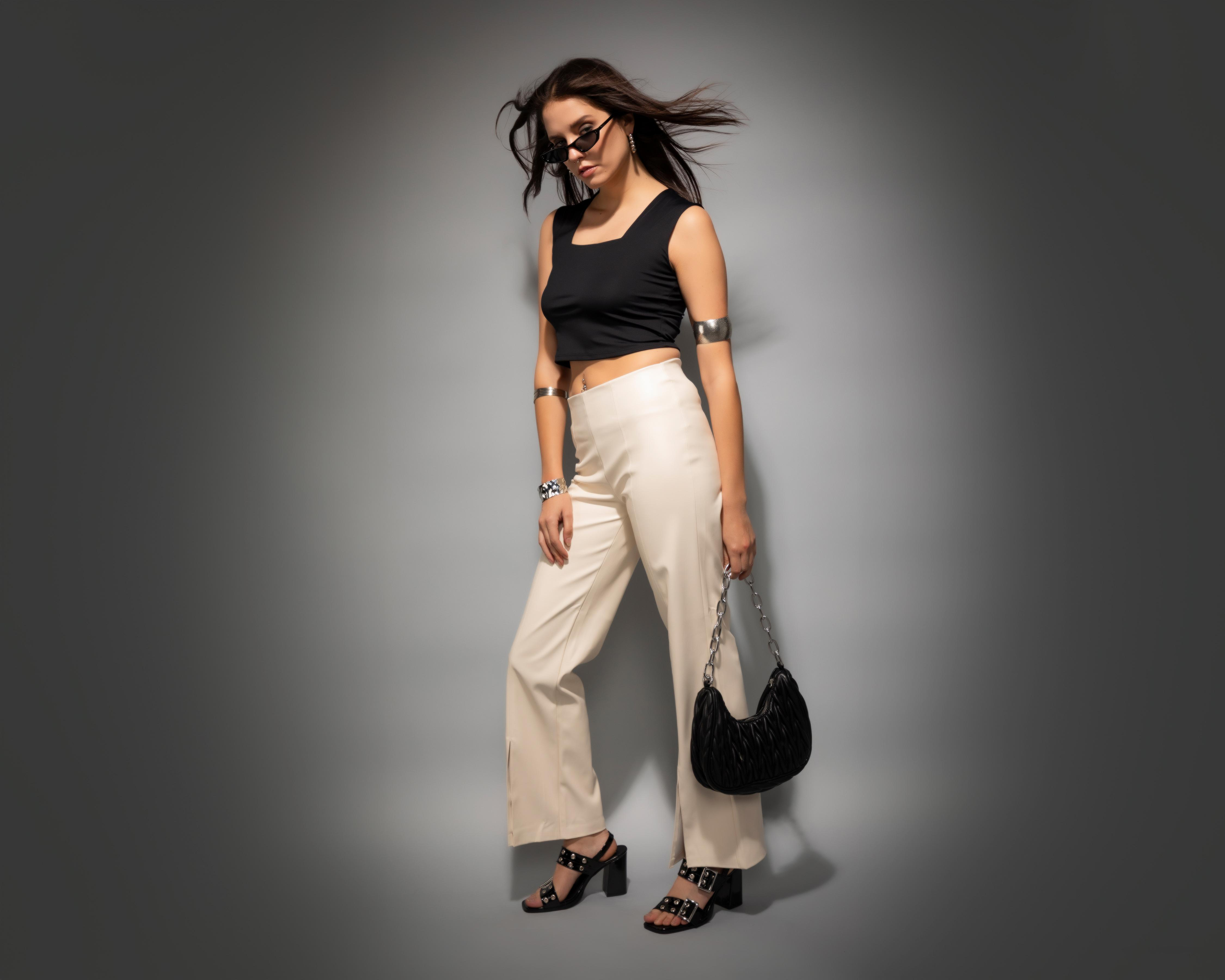 Foto 1 | Pantalón Ancho Strona Beige Juvenil