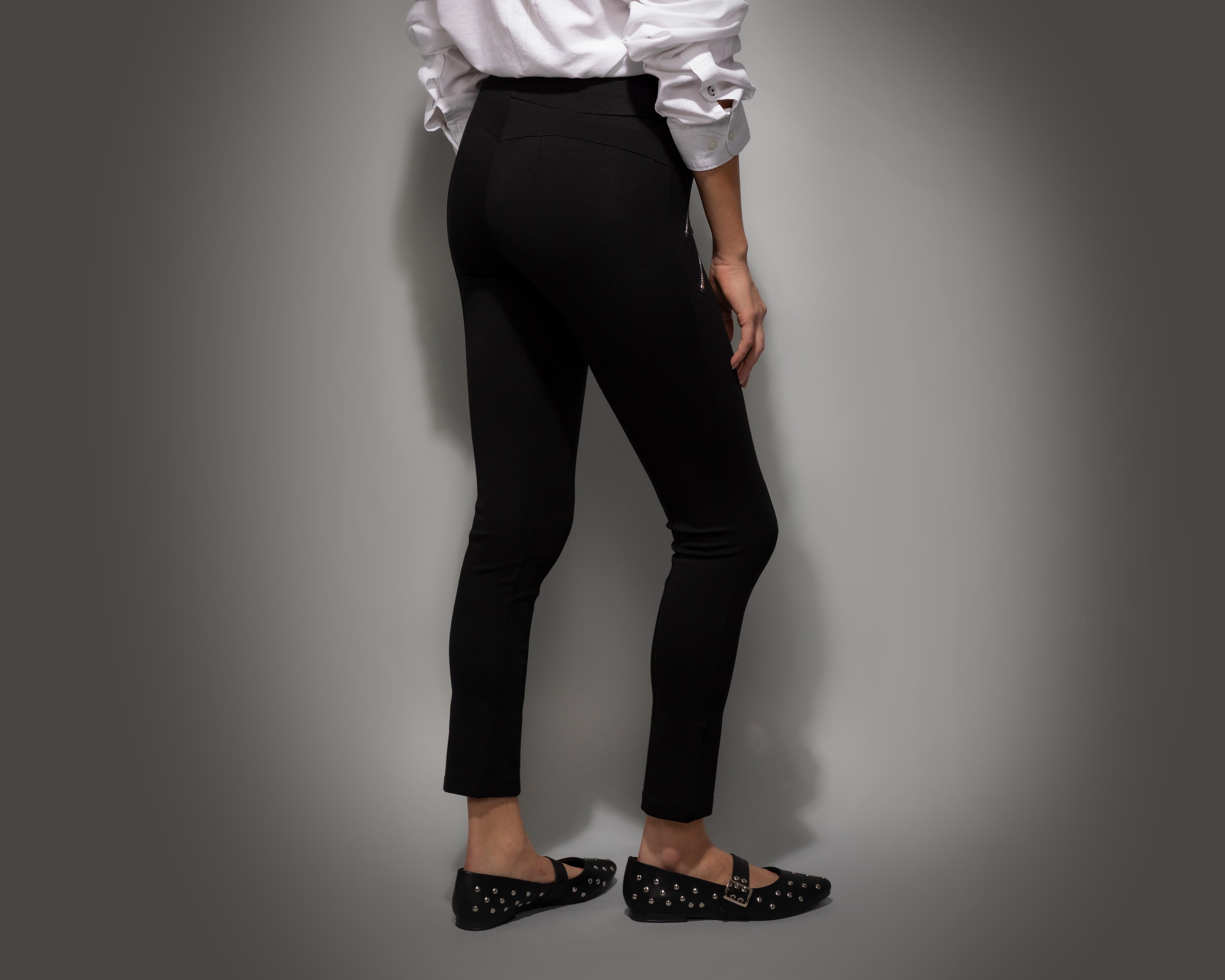 Foto 4 pulgar | Leggings Negros Strona para Mujer