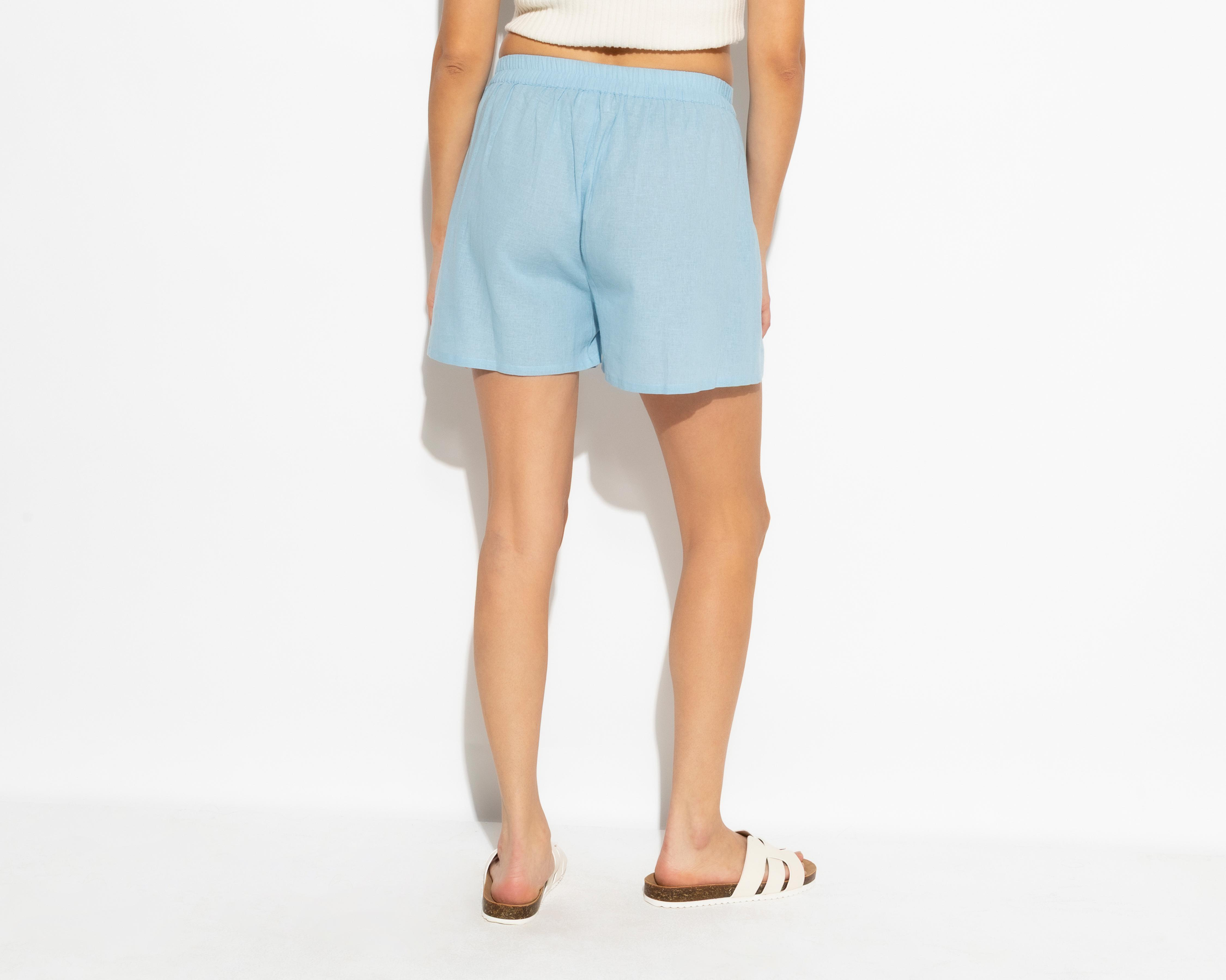Foto 4 pulgar | Short Strona Azul para Mujer