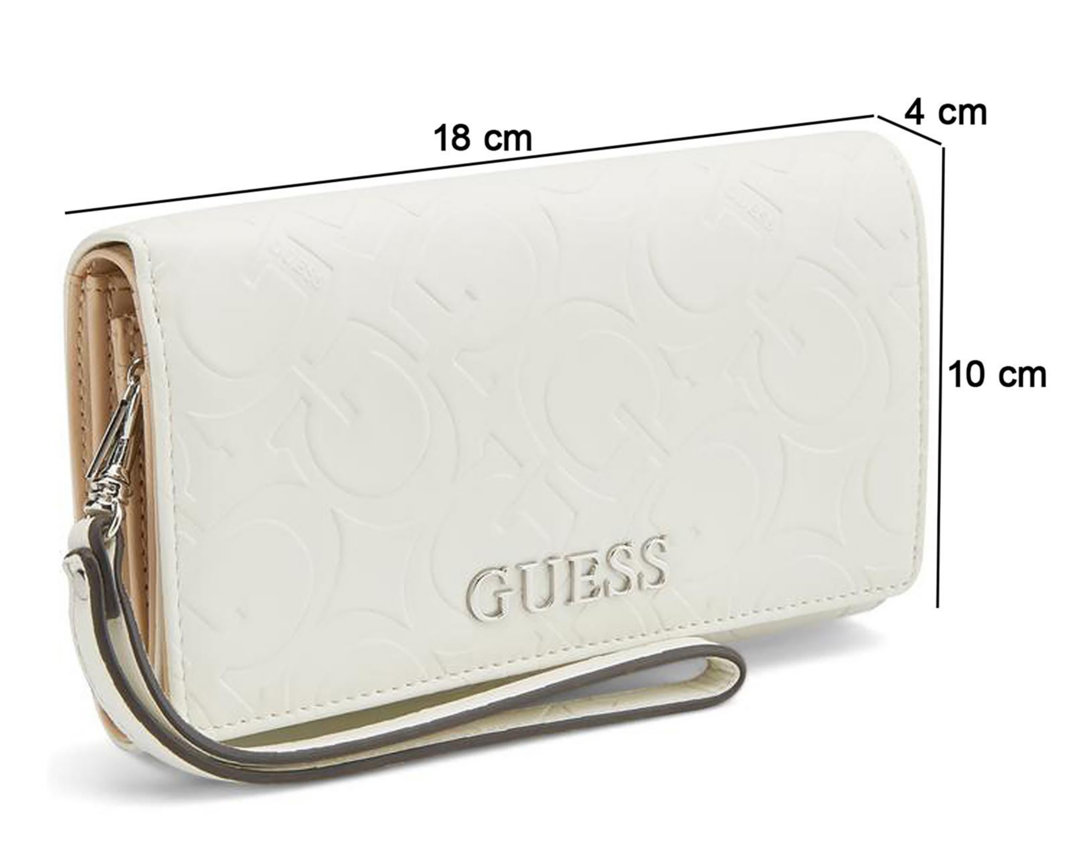 Foto 6 pulgar | Cartera para Mujer Guess Blanca