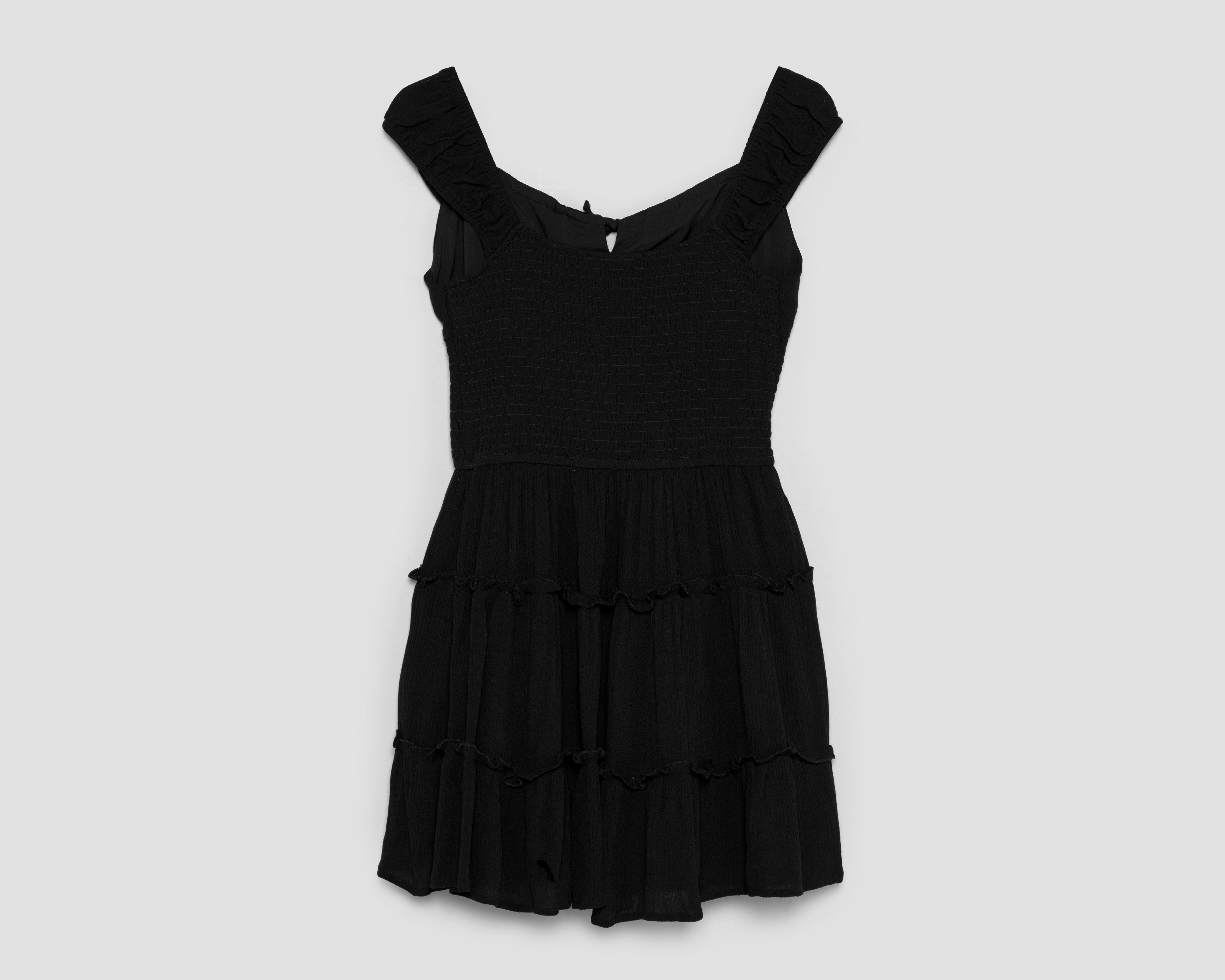 Foto 3 pulgar | Vestido Casual 18 Forever Negro de Tirantes para Mujer