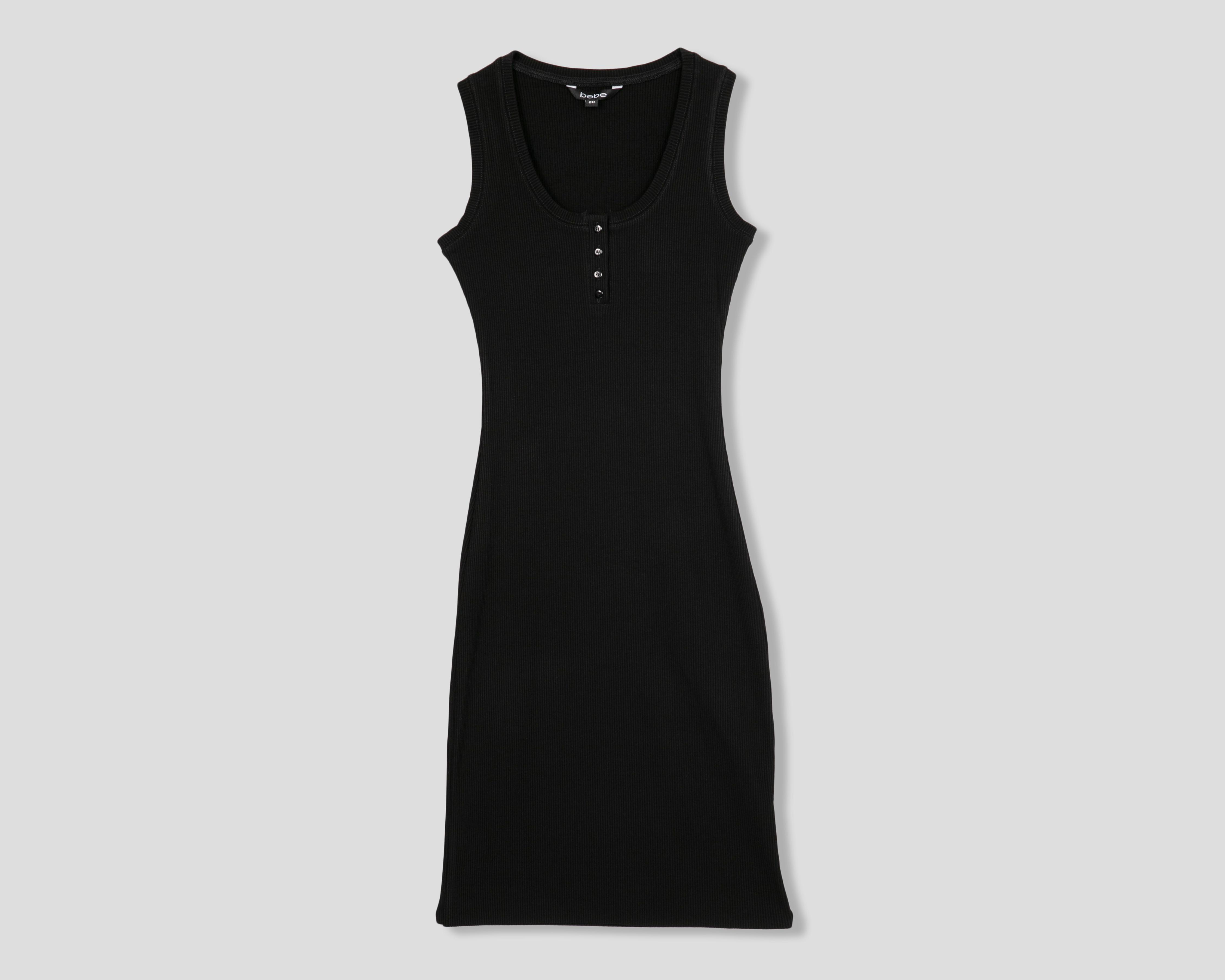 Foto 2 pulgar | Vestido Casual Bebe Midi Negro sin Mangas Juvenil