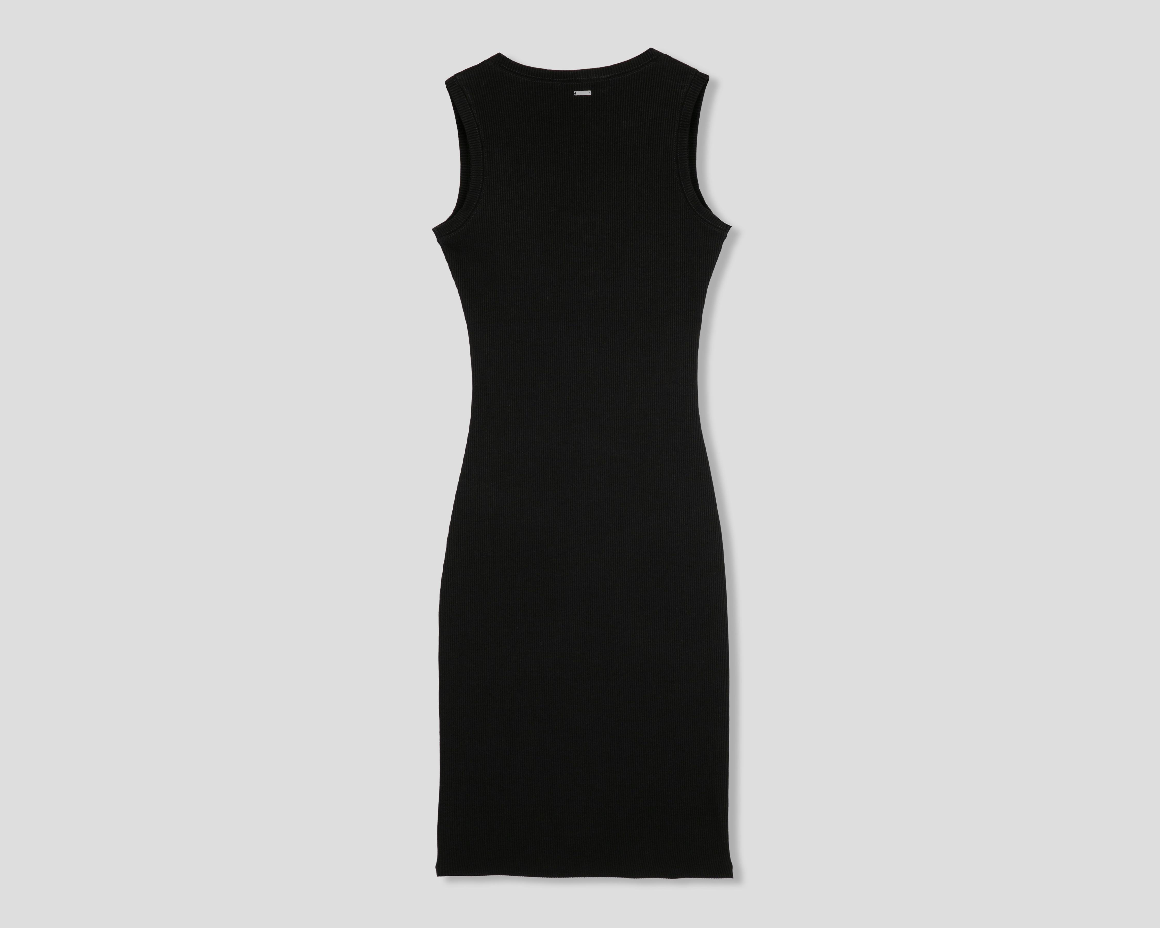 Foto 3 pulgar | Vestido Casual Bebe Midi Negro sin Mangas Juvenil