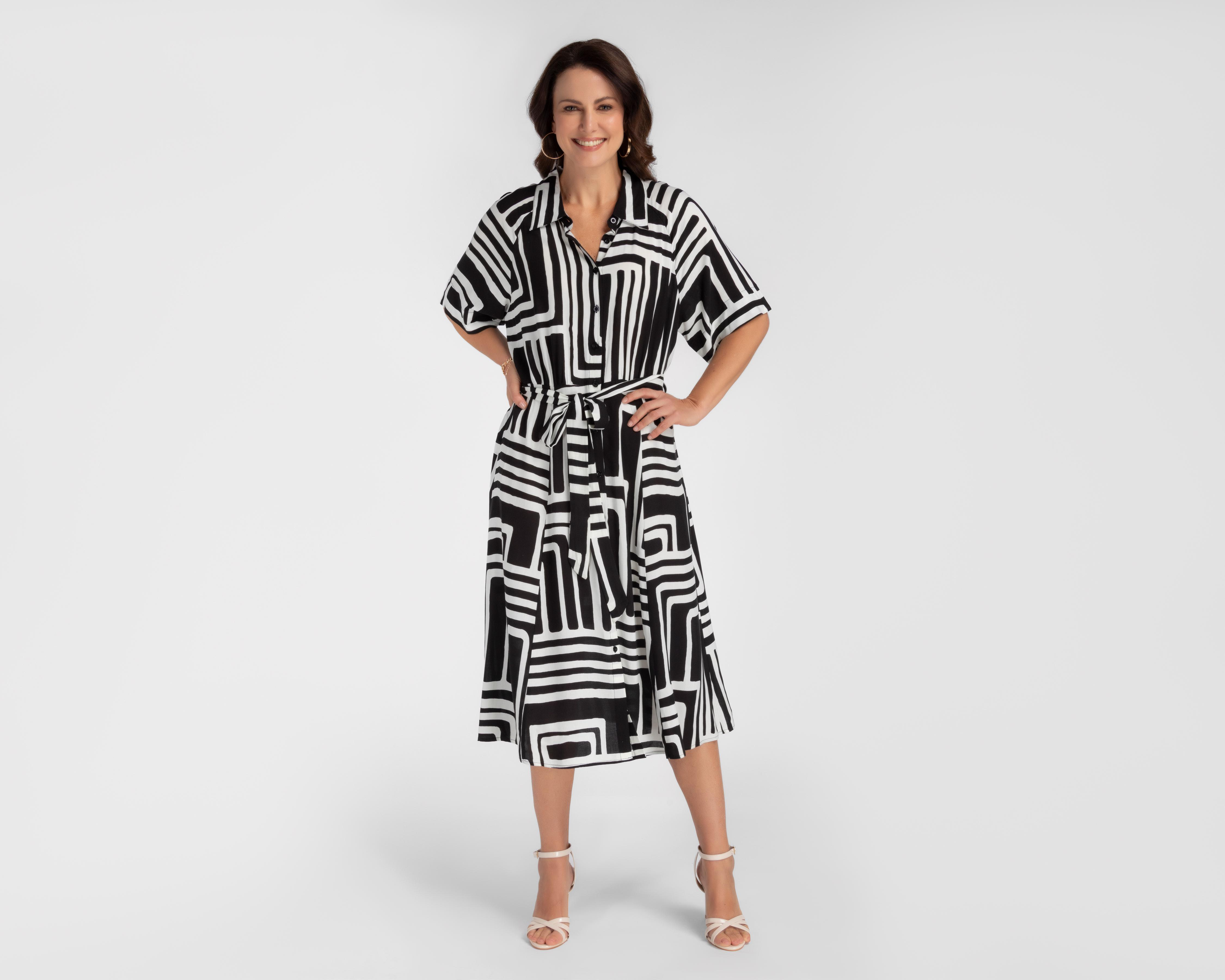 Foto 2 pulgar | Vestido Formal Sahara Midi Estampado para Mujer