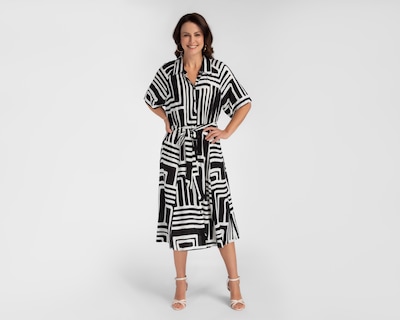 Foto 1 | Vestido Formal Sahara Midi Estampado para Mujer