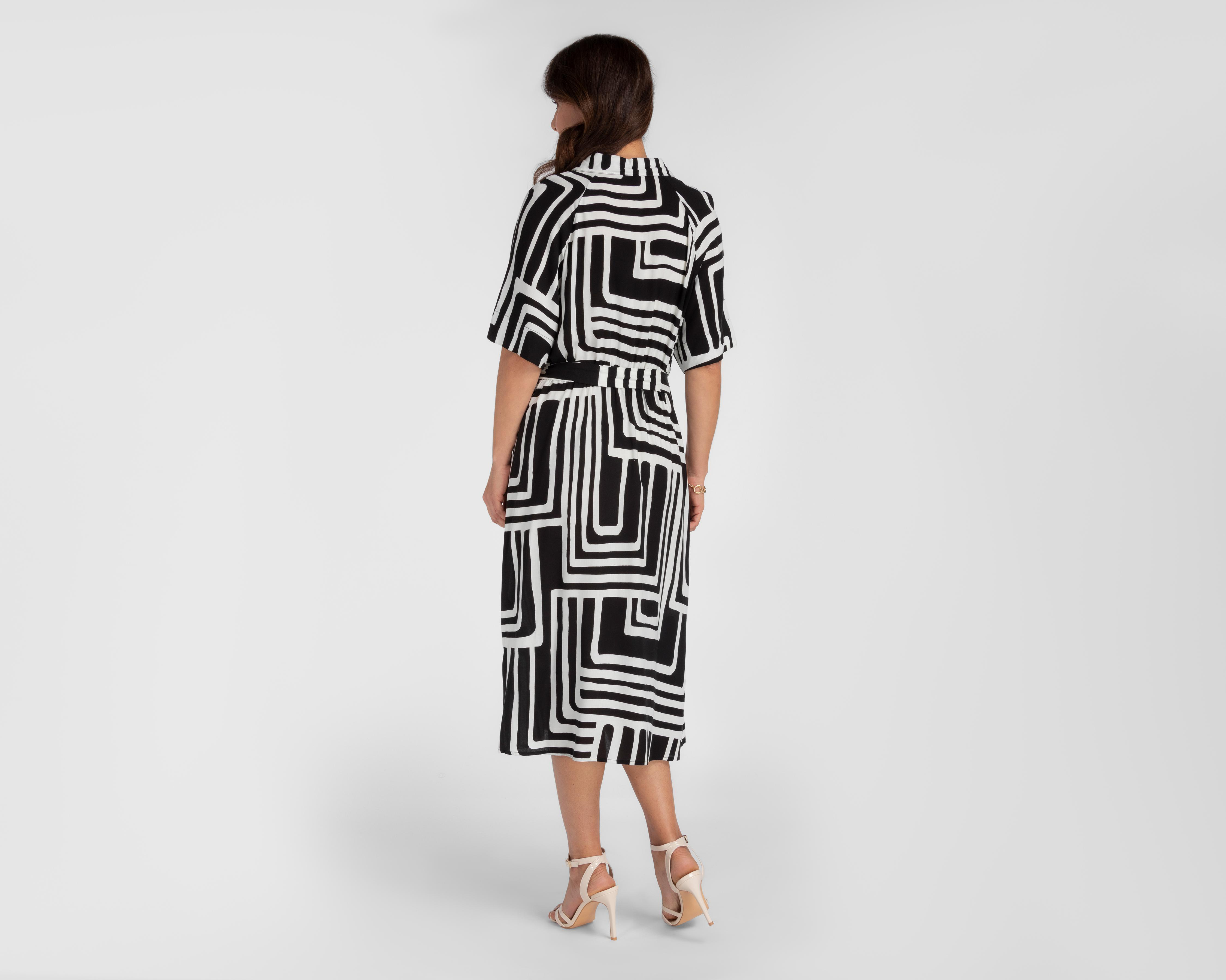 Foto 4 pulgar | Vestido Formal Sahara Midi Estampado para Mujer