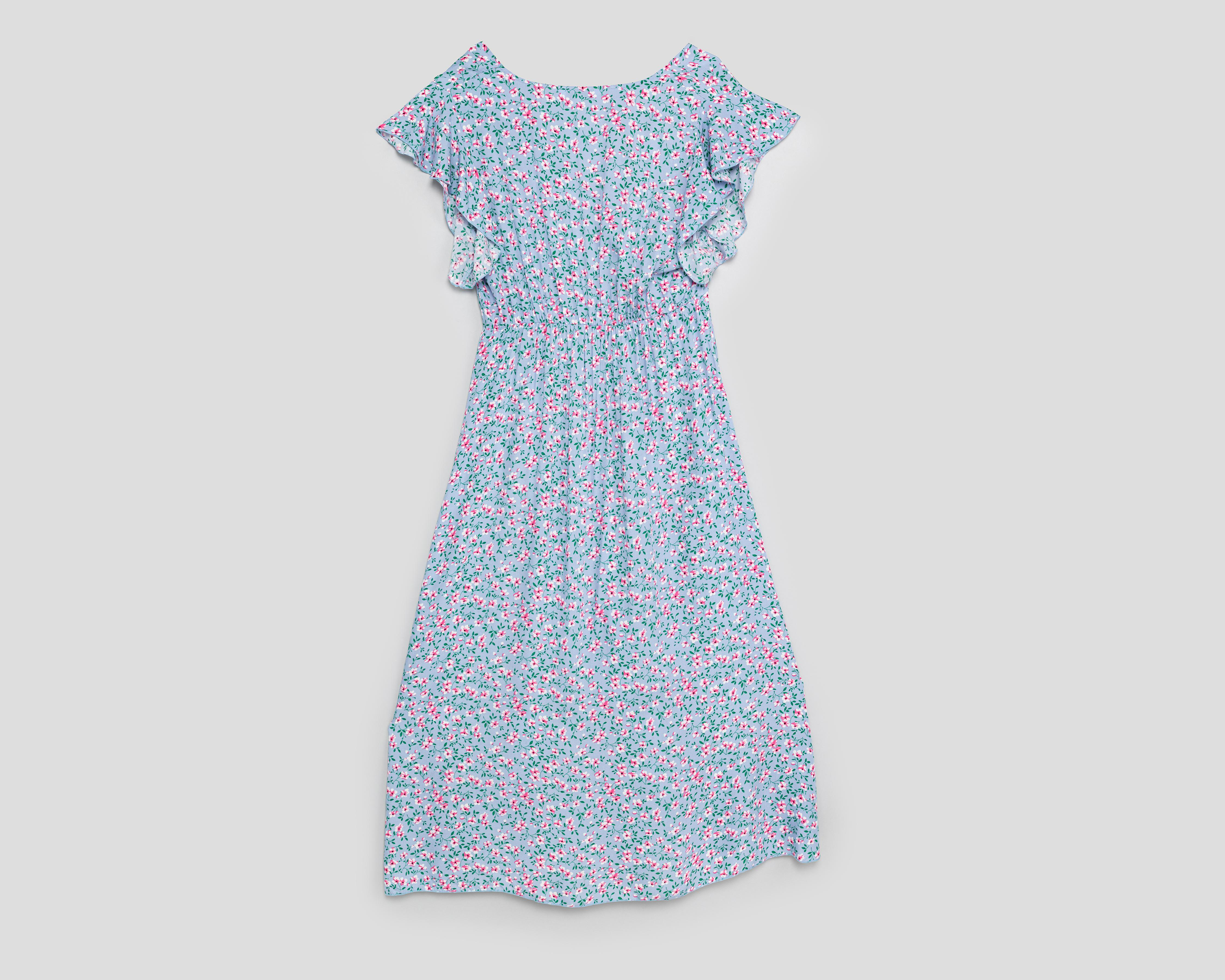 Foto 3 pulgar | Vestido Casual Lady Sun Escote Cruzado con Manga Corta para Mujer