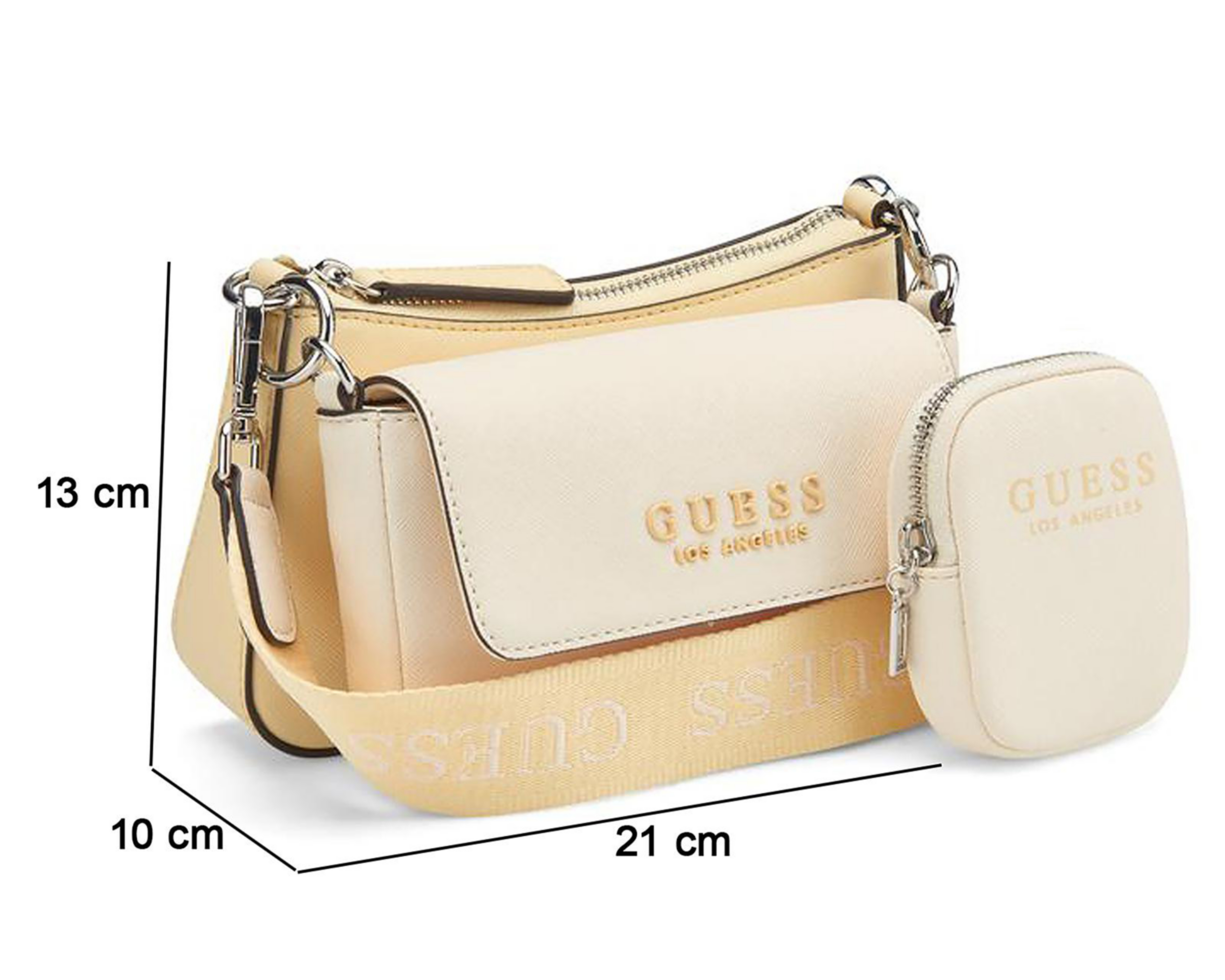 Foto 6 pulgar | Bolsa Cruzada Guess Abbie con Monedero