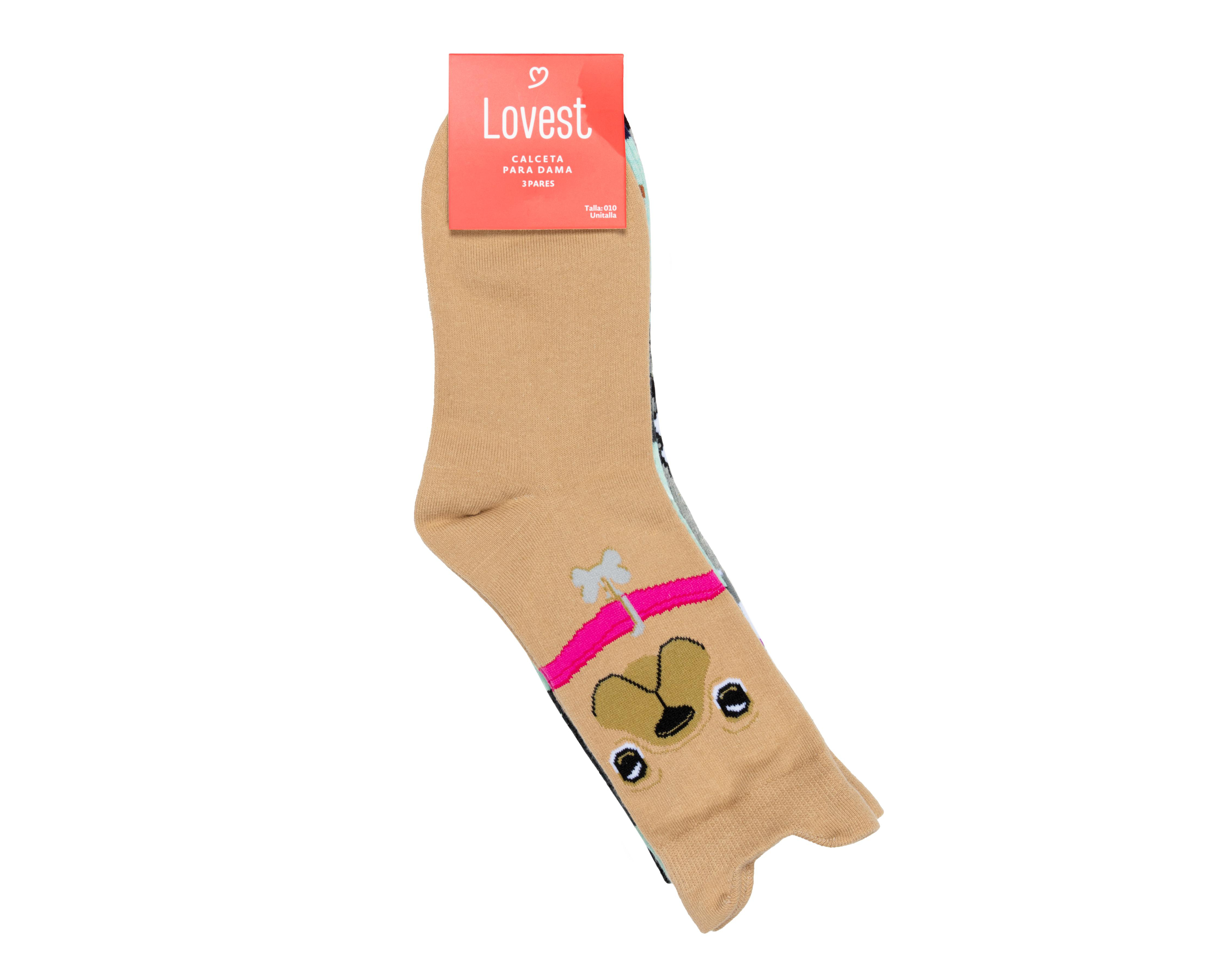 Foto 3 | Calcetas Largas Lovest para Mujer 3 Pares