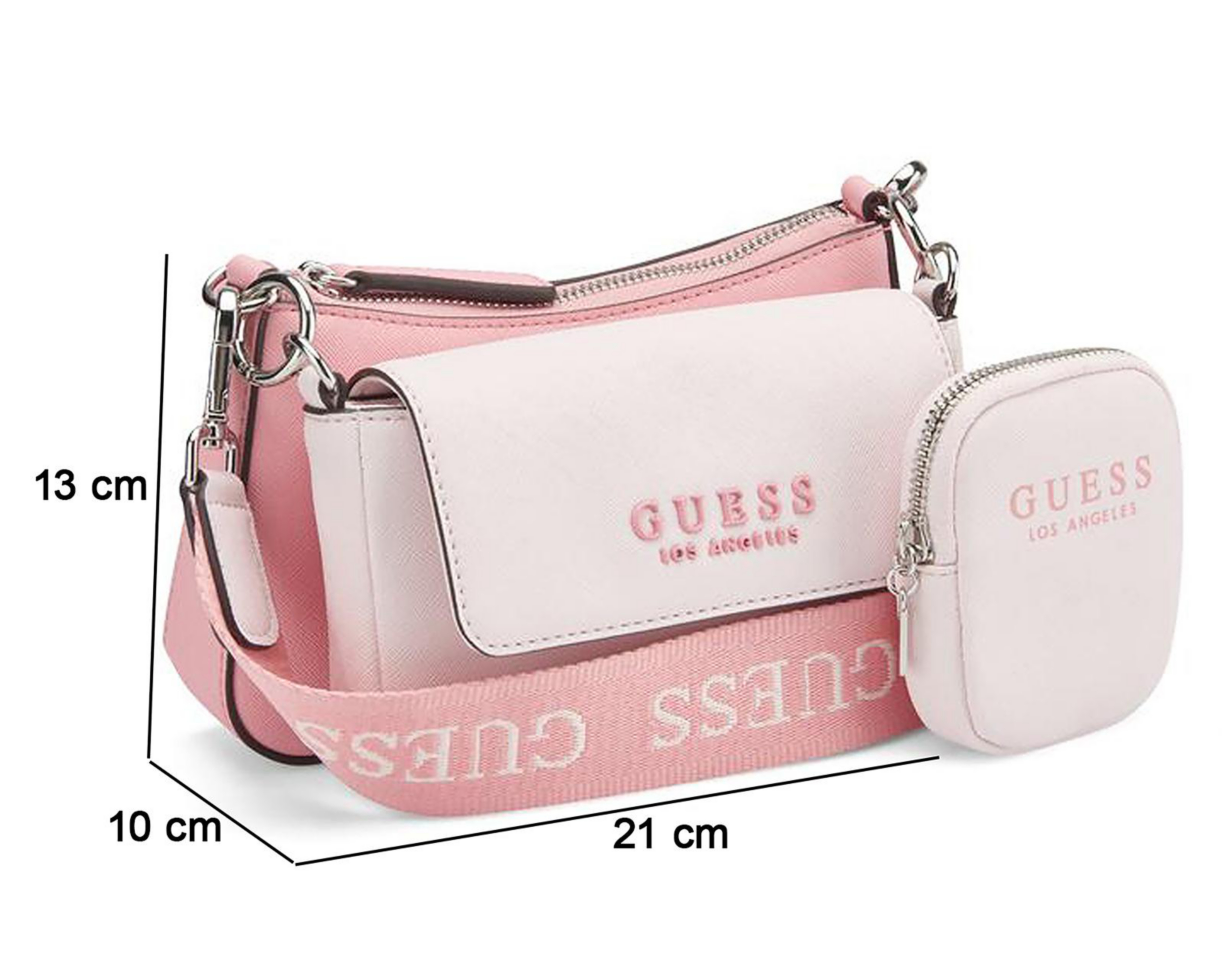 Foto 6 pulgar | Bolsa Cruzada Guess Abbie con Monedero