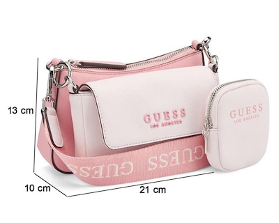 Foto 5 | Bolsa Cruzada Guess Abbie con Monedero