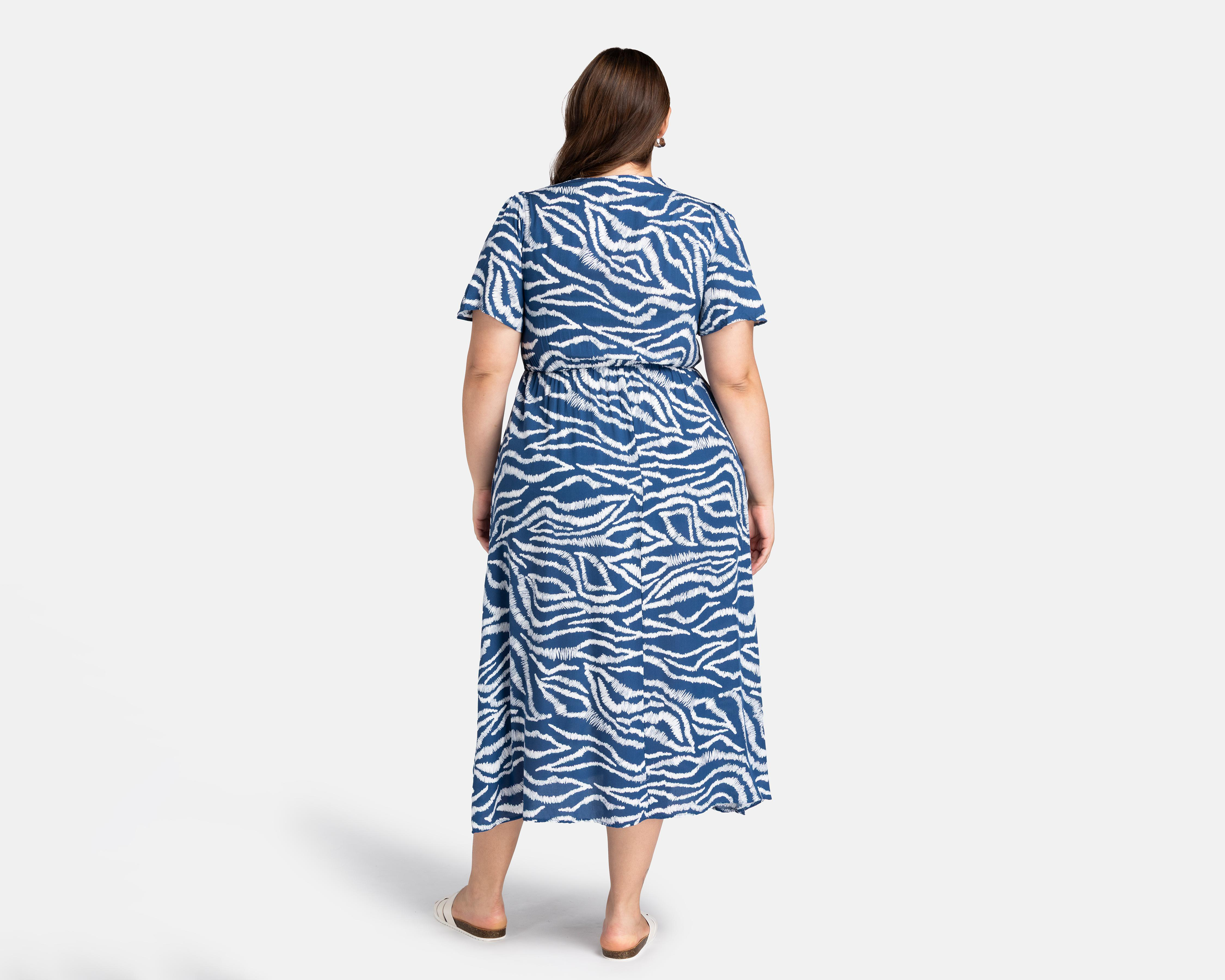 Foto 4 pulgar | Vestido Casual Lady Sun Midi Azul para Mujer