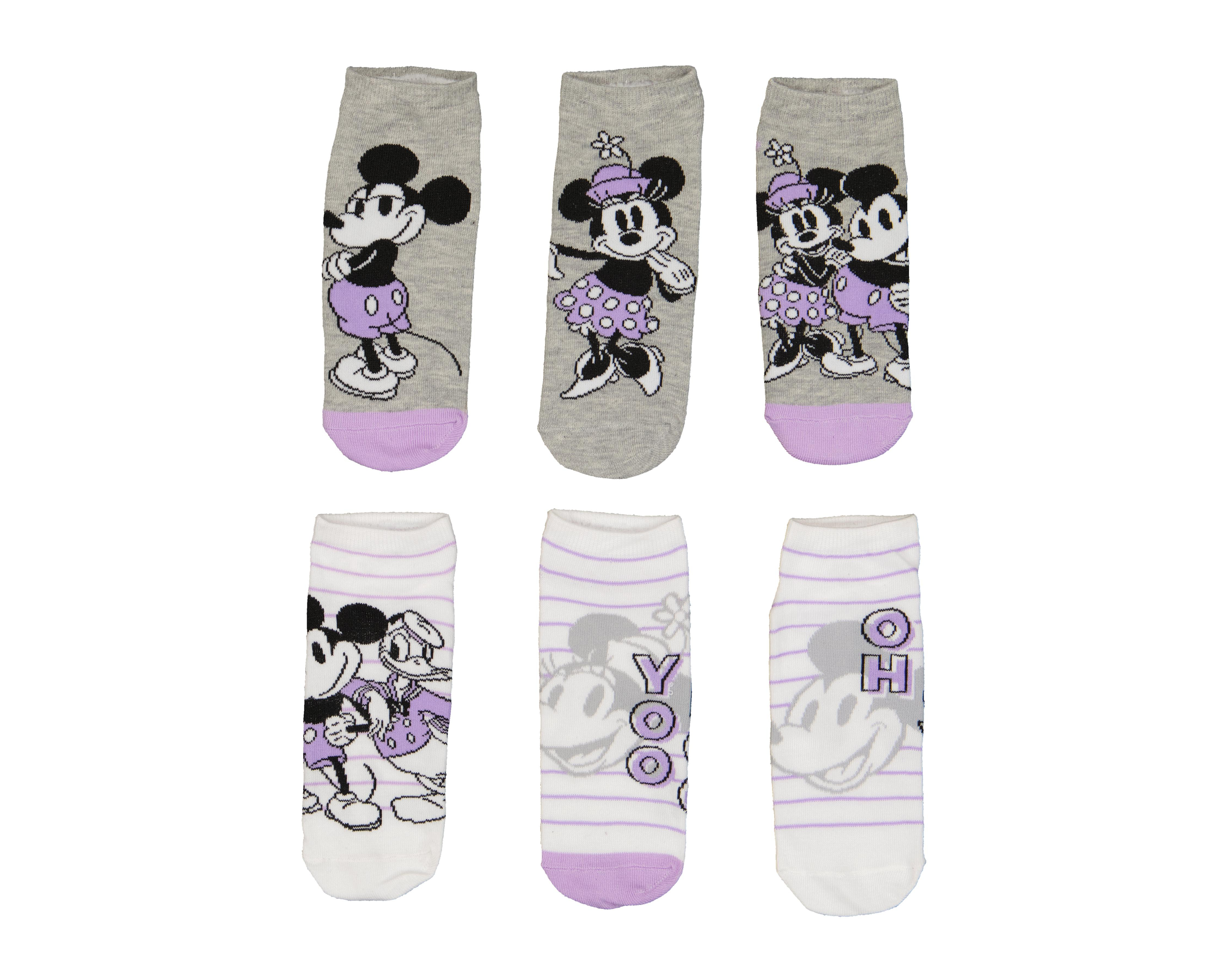Foto 2 pulgar | Calcetas Cortas Disney Minnie Mouse para Mujer 6 Pares
