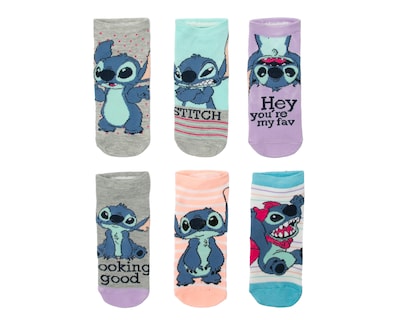 Foto 1 | Calcetas Disney Lilo & Stitch para Mujer 6 Pares