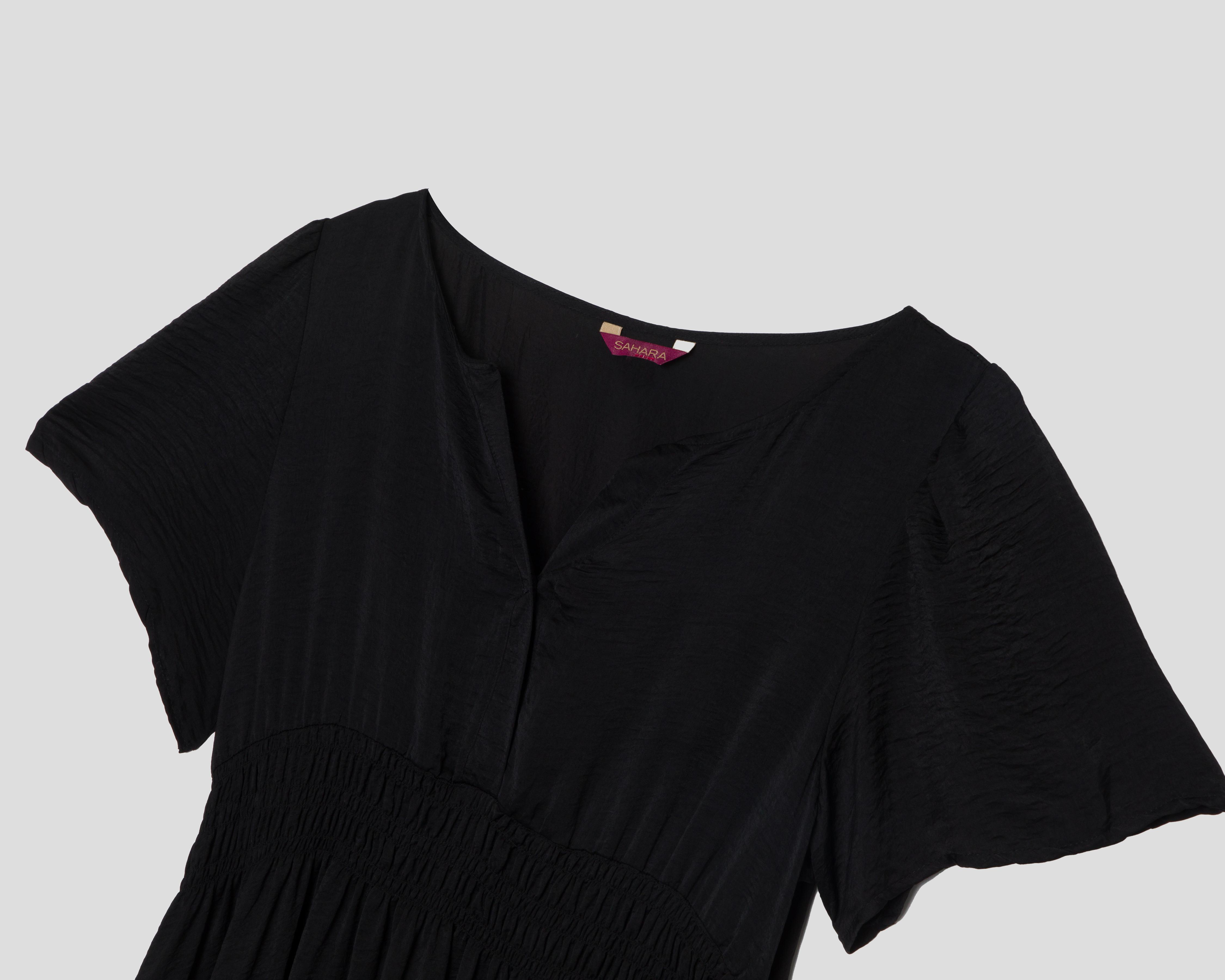 Foto 4 pulgar | Vestido Casual Sahara Negro Midi para Mujer