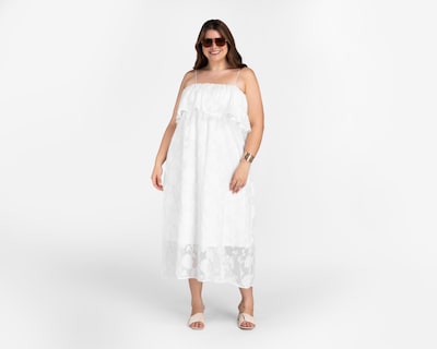 Foto 2 | Vestido Casual Sahara Blanco de Tirantes para Mujer