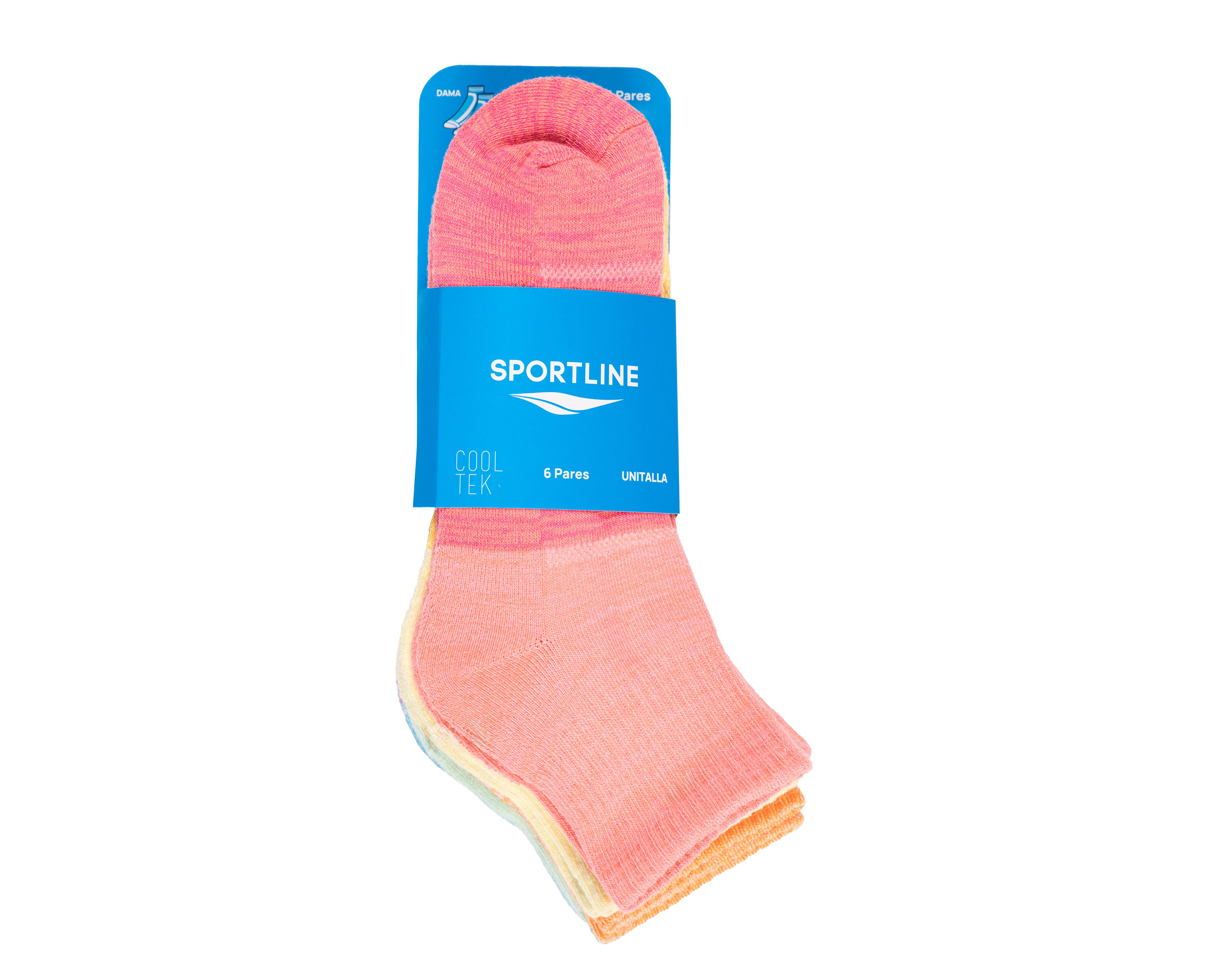 Foto 3 | Calcetas Deportivas Sportline para Mujer 6 Pares