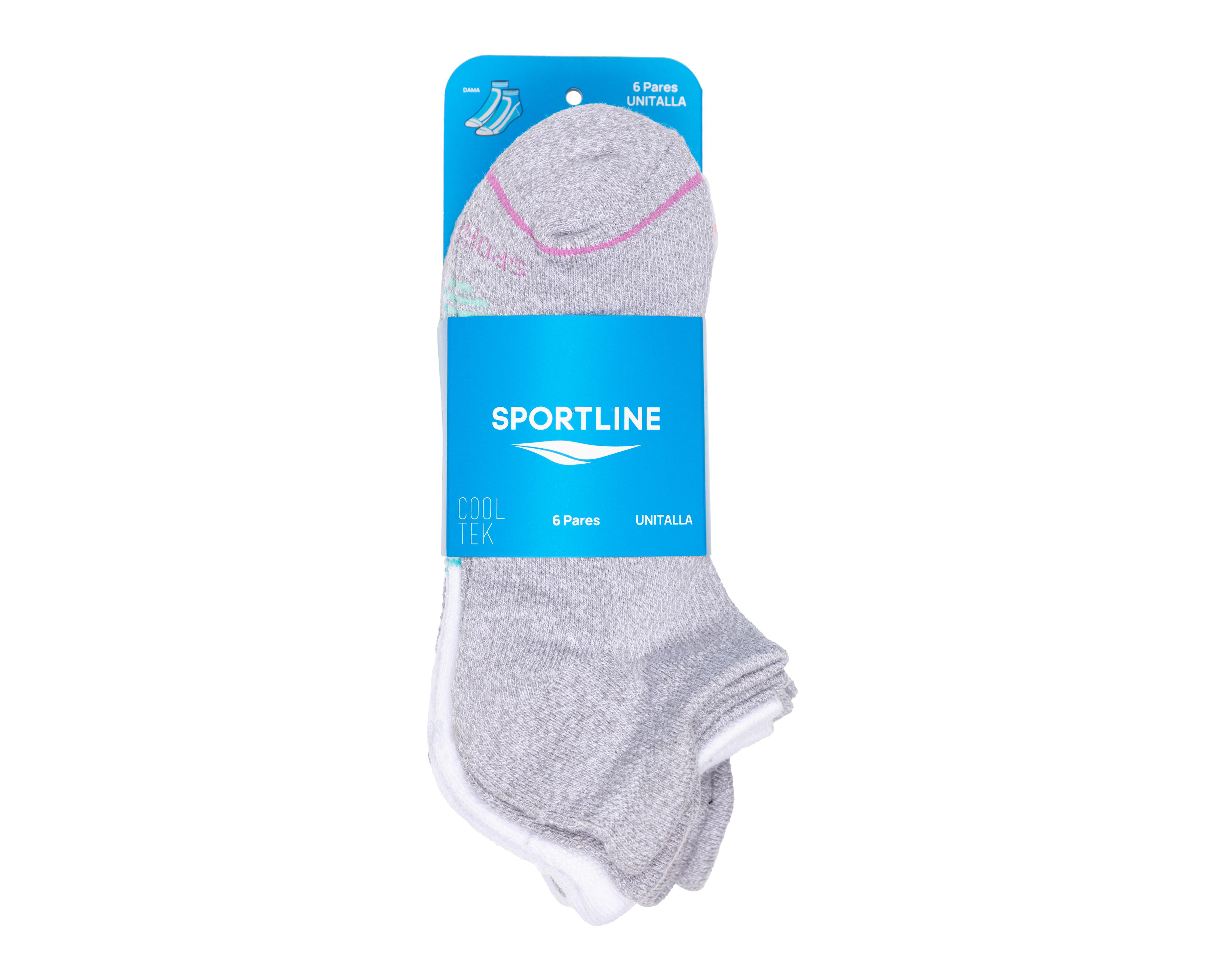 Foto 4 pulgar | Calcetas Deportivas Sportline para Mujer 6 Pares