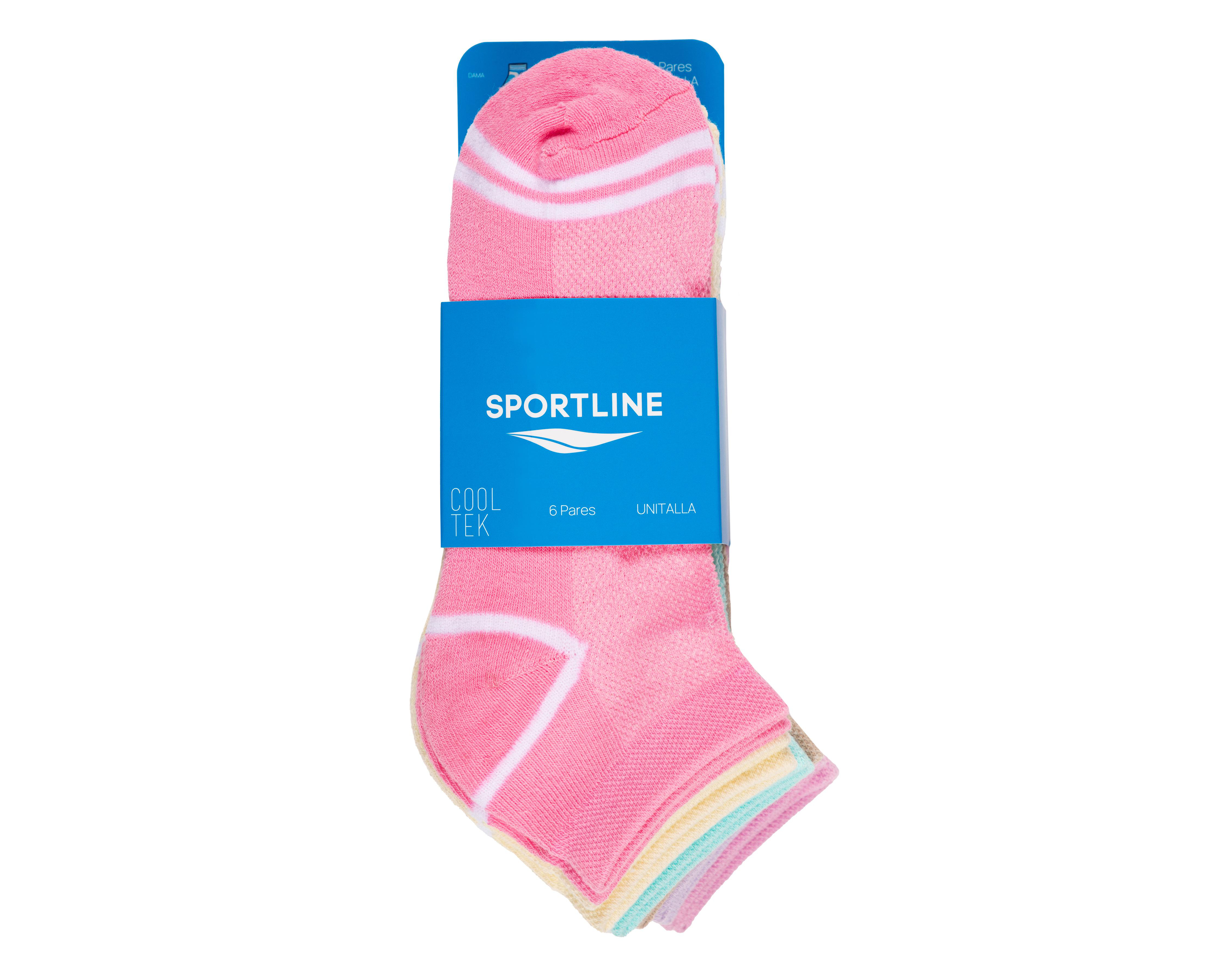 Foto 4 pulgar | Calcetas Deportivas Sportline para Mujer 6 Pares