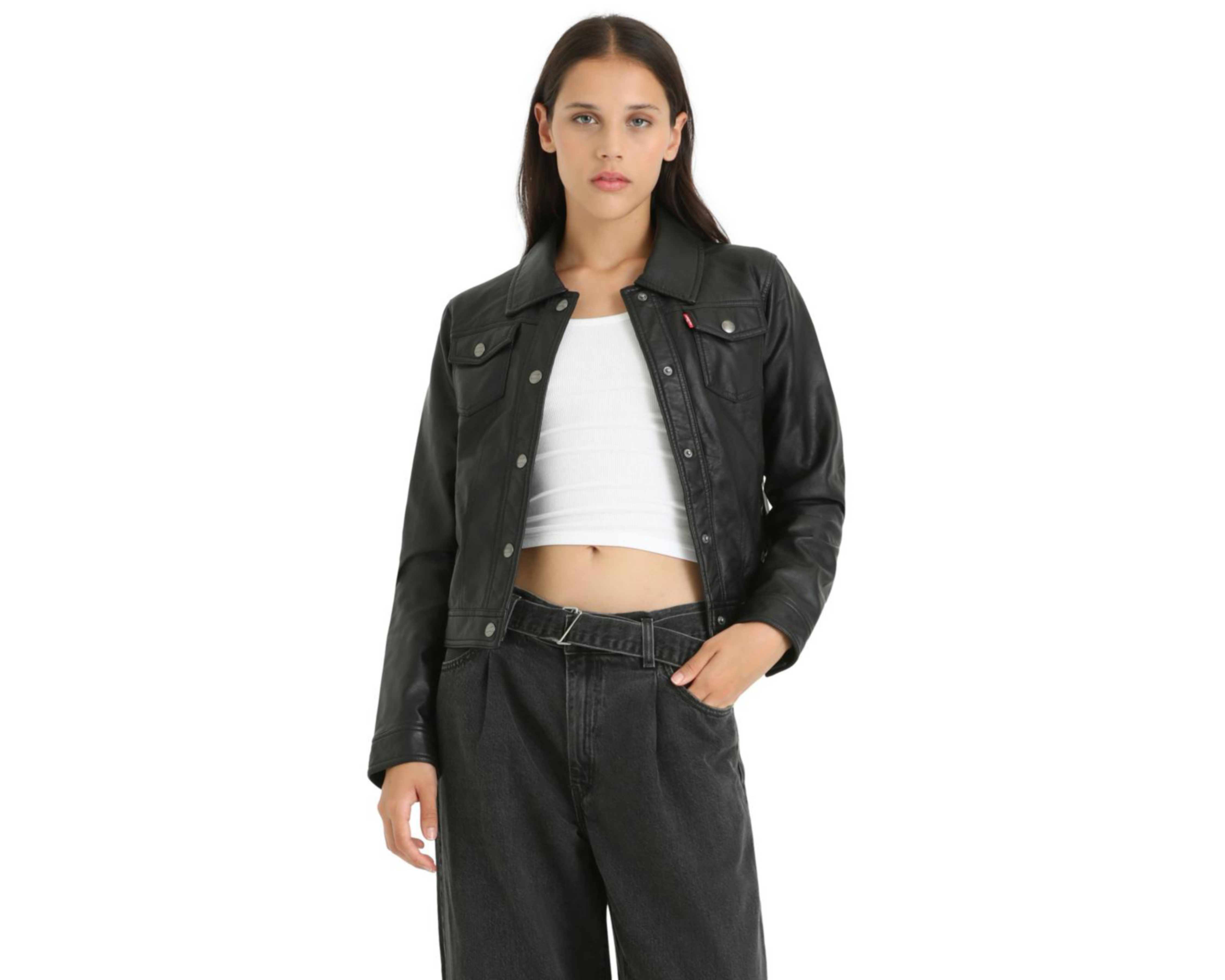 Chamarra Levi's con Botones Negra $1,020
