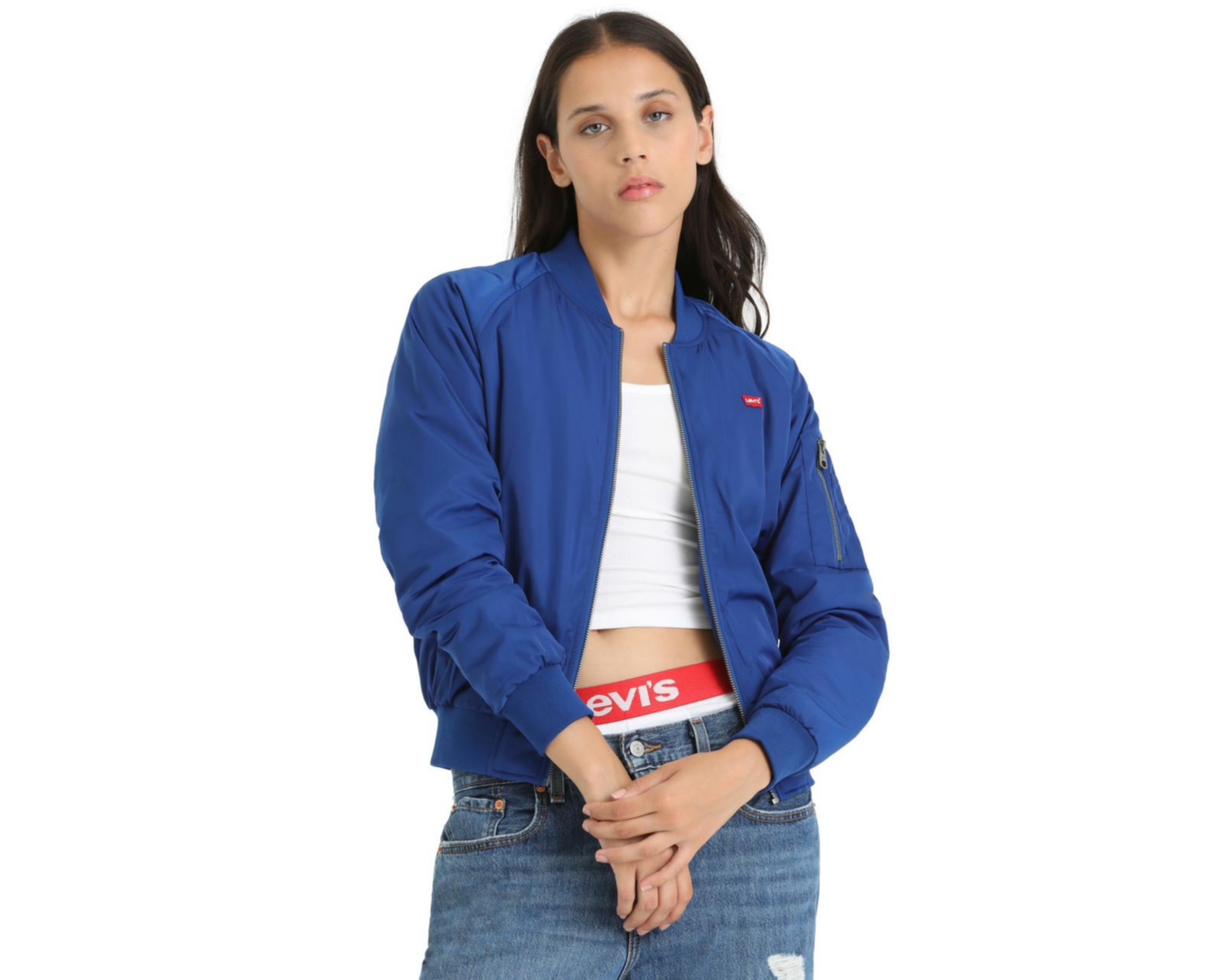 Foto 5 | Chamarra Levi's Azul con Cierre