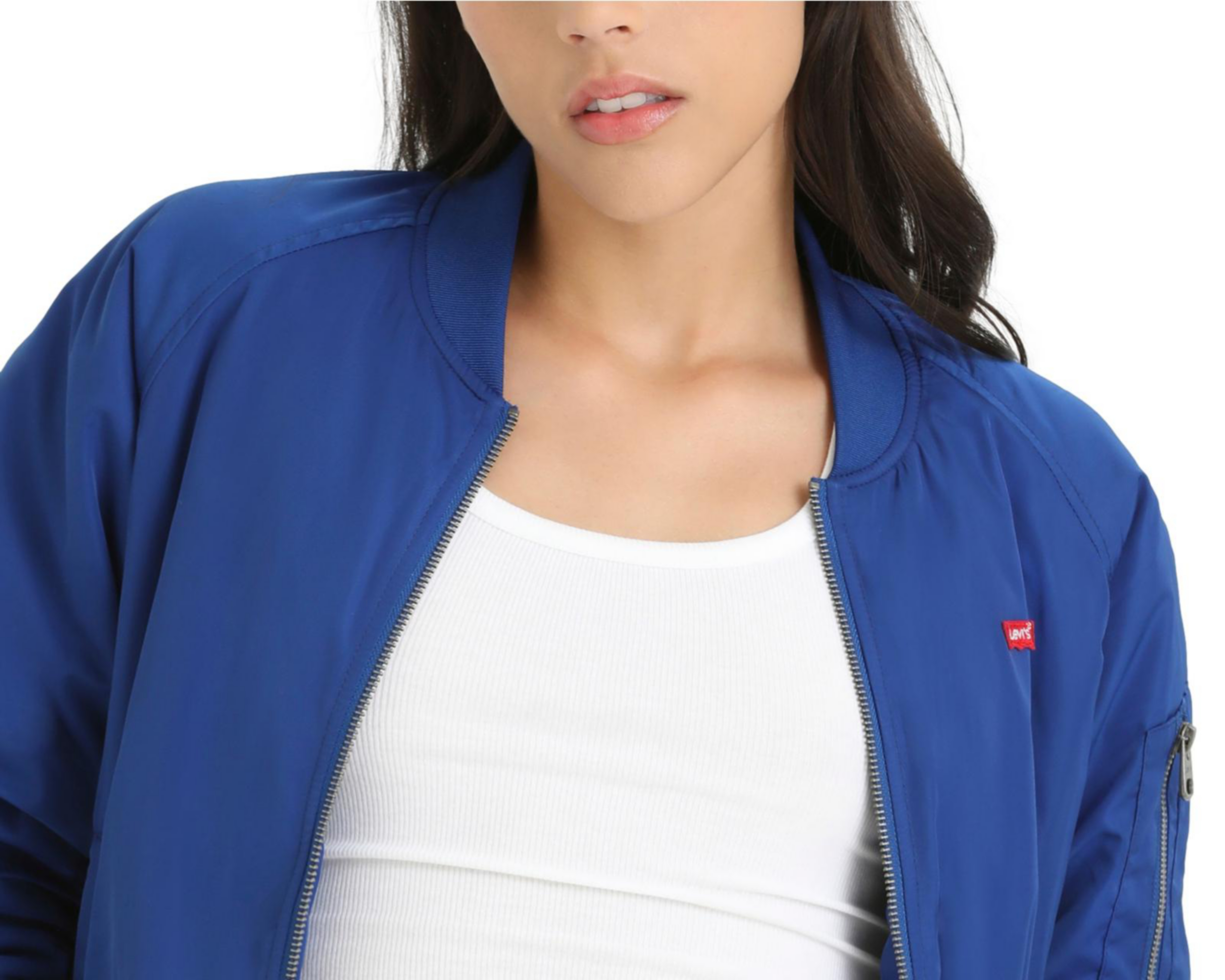 Foto 7 pulgar | Chamarra Levi's Azul con Cierre