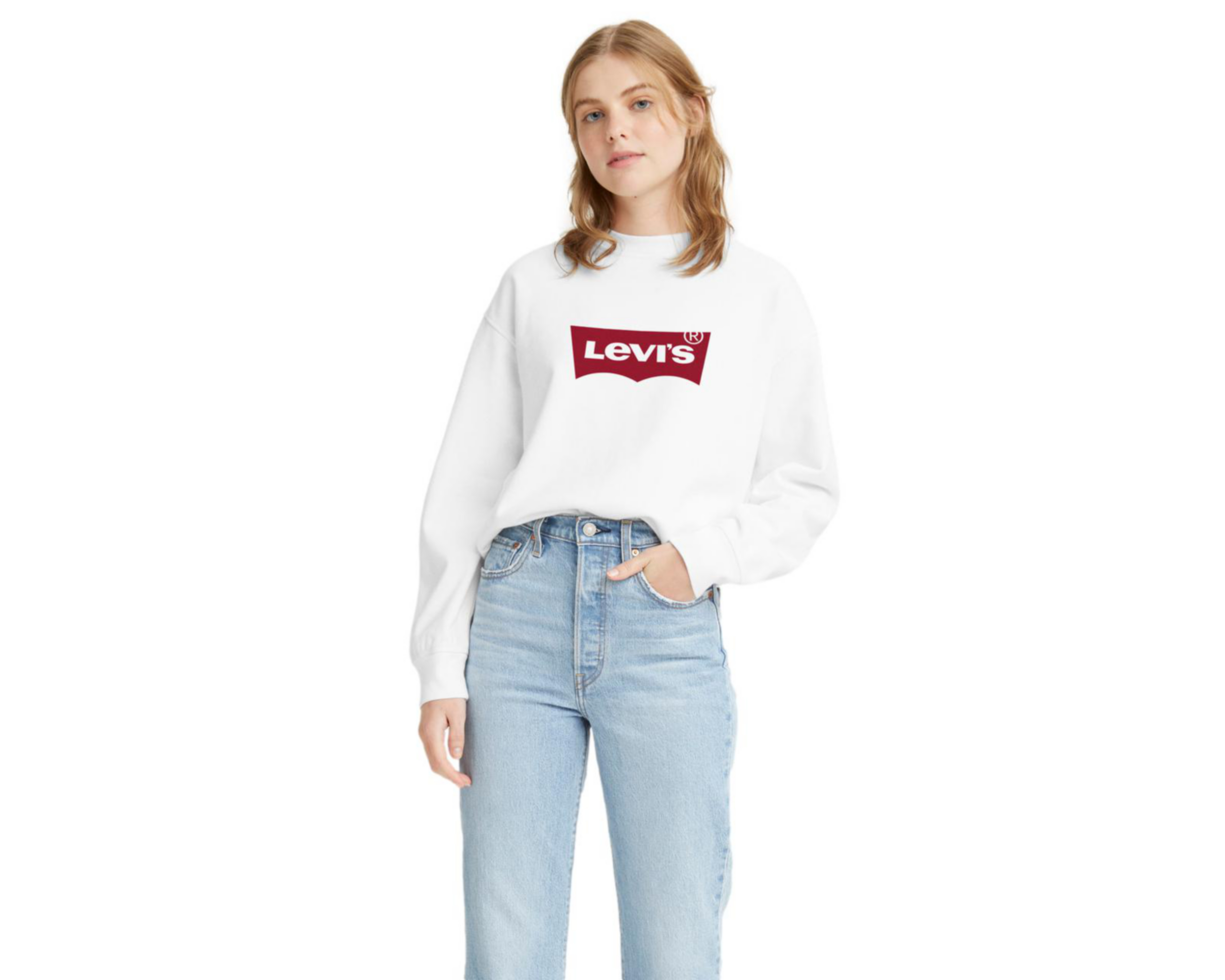 Sudadera Levi's Blanca Estampada