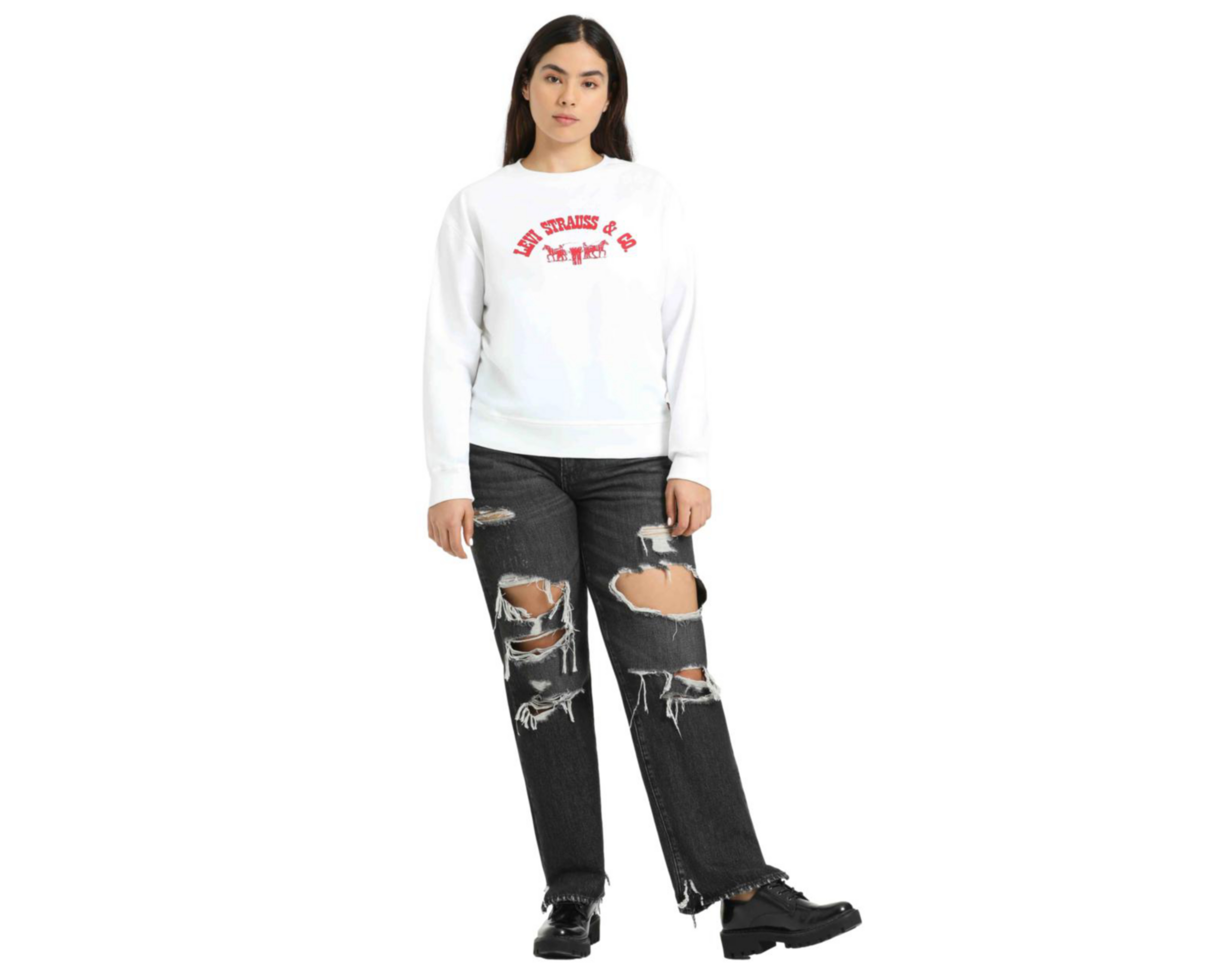 Foto 5 pulgar | Sudadera Levi's Blanca de Algodón