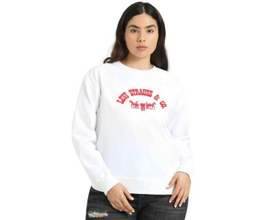 Foto 5 | Sudadera Levi's Blanca de Algodón