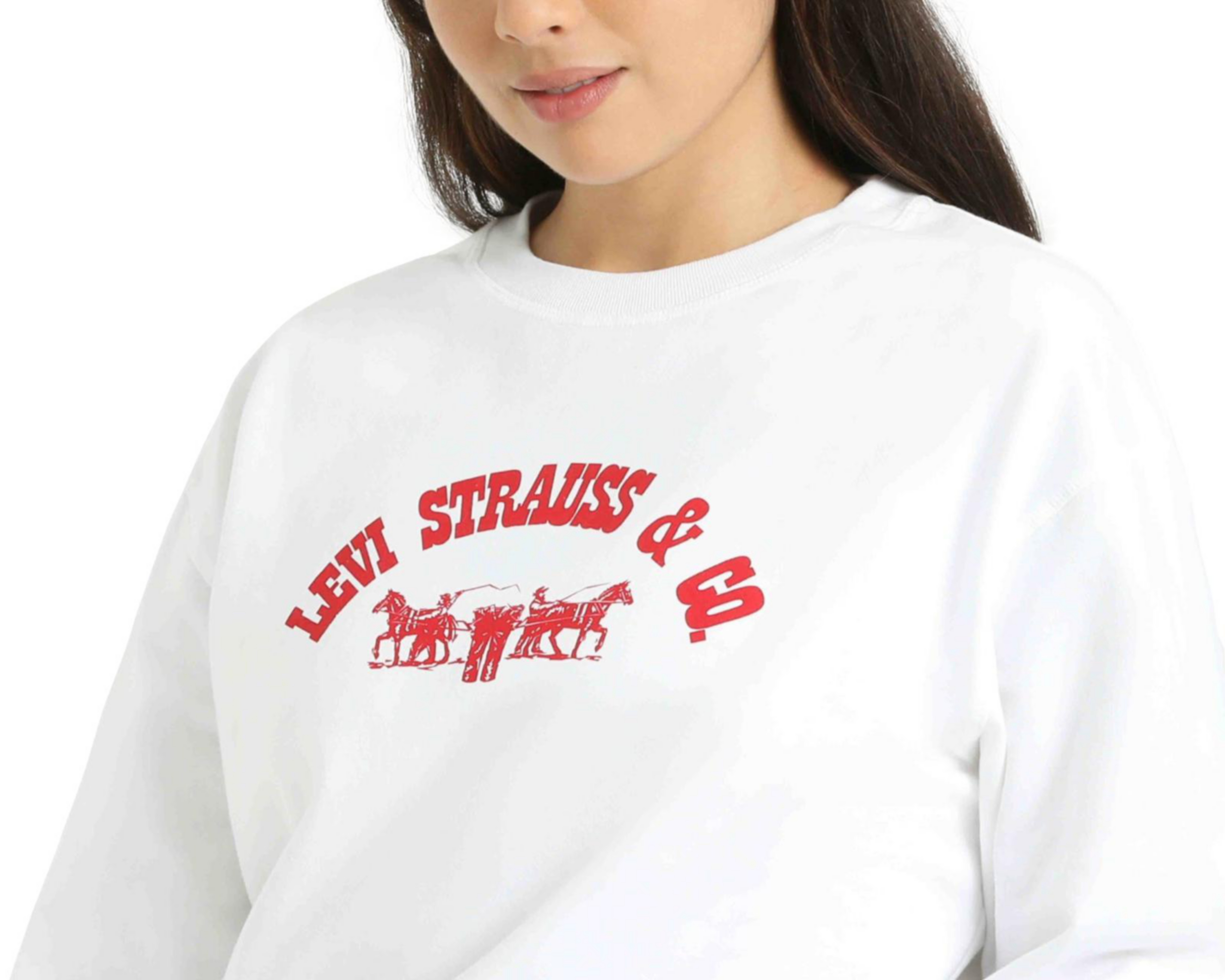 Foto 6 | Sudadera Levi's Blanca de Algodón