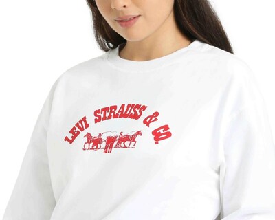 Foto 6 | Sudadera Levi's Blanca de Algodón