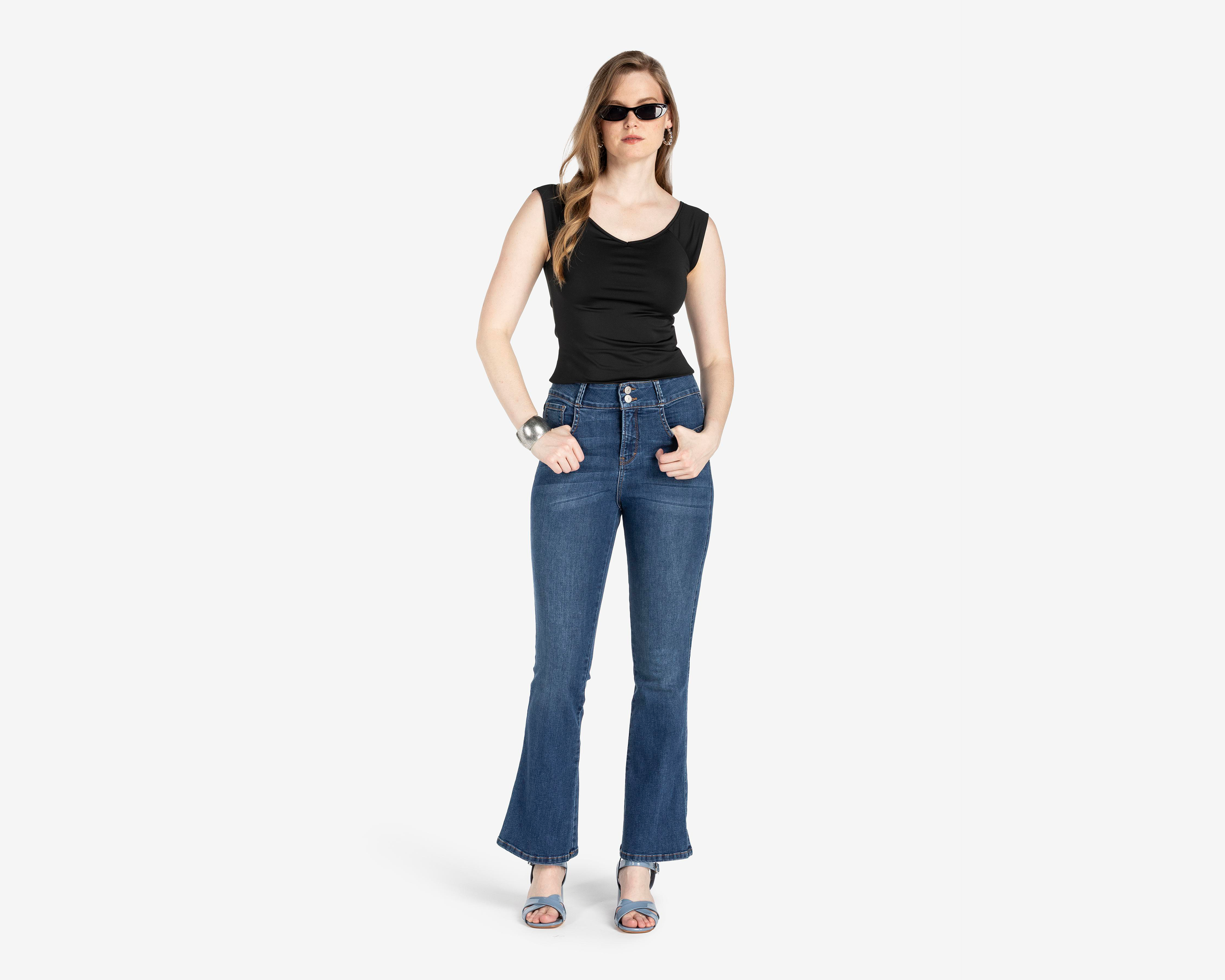 Foto 3 pulgar | Jeans Flare Oh Pomp para Mujer